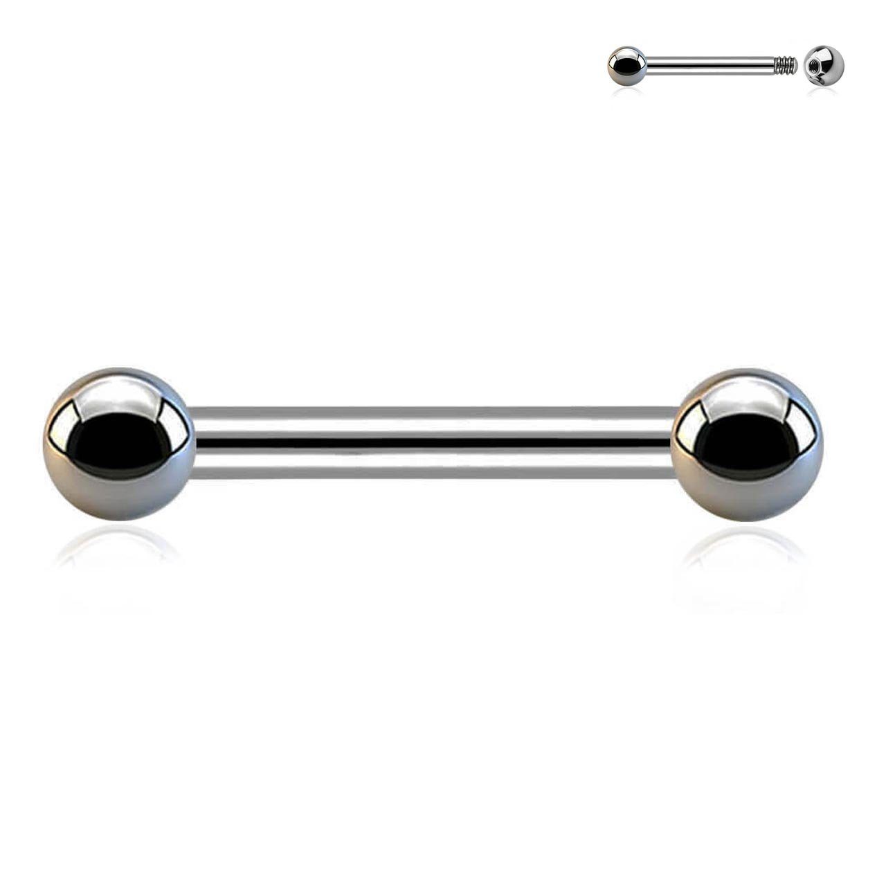 Stab Brustwarzenpiercing Piercing Barbell Helix viva-adorno Zungenpiercing, Ohrpiercing Titan Zunge Universal Brust Hantel