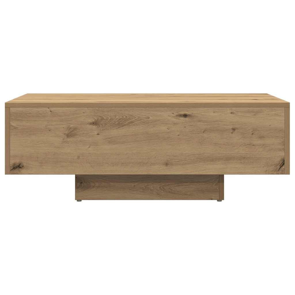 furnicato Couchtisch Moderner 85x55x31 cm in Artisan-Eiche mit Holzwerkstoff (1-St), Stabiler Sofatisch mit Metallbeinen und viel Stauraum fürs Wohnzimmer – Bild 4 von 5