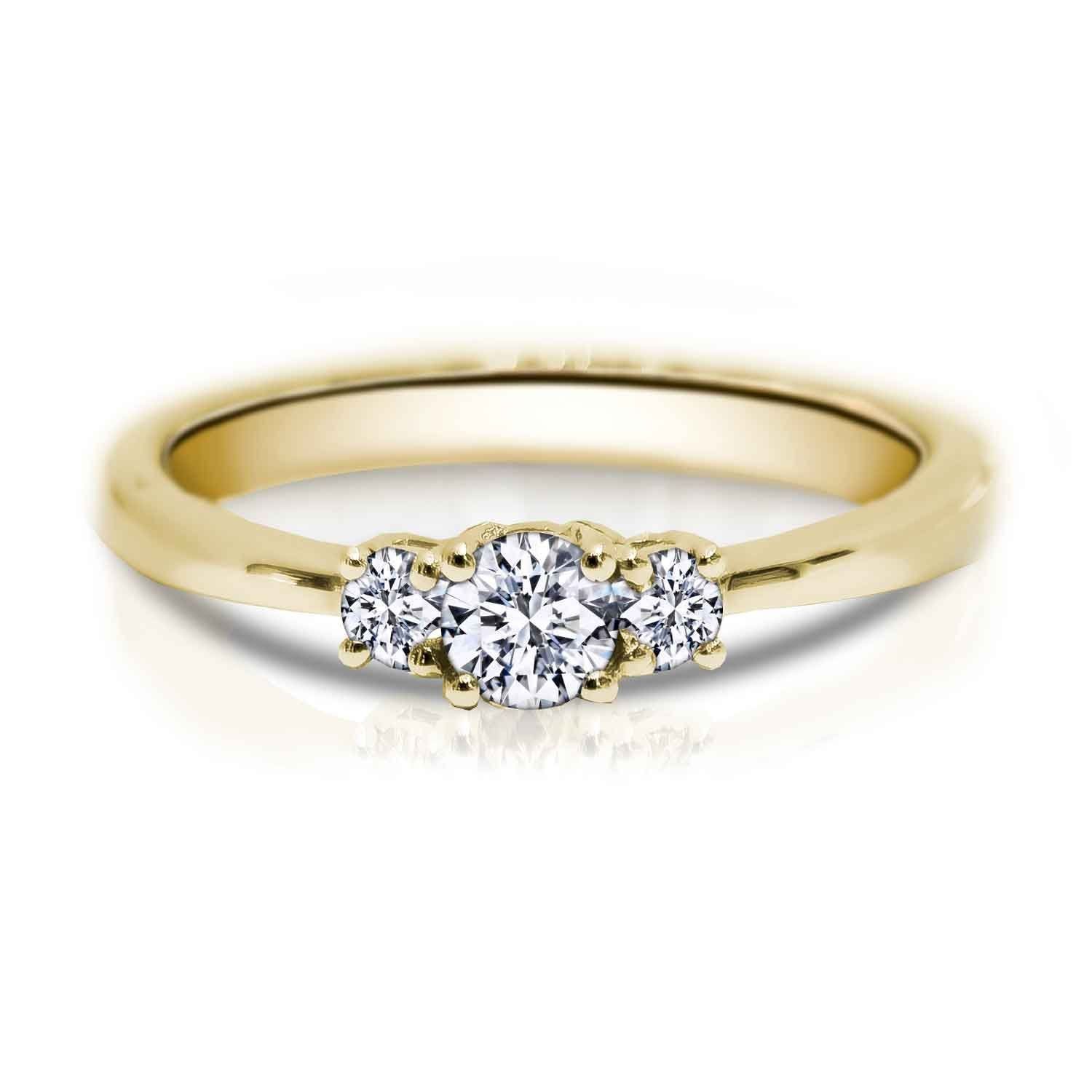 Adam & Eve Verlobungsring 585er Gold / Weißgold mit Brillanten - 0.18 ct, 0.25 ct oder 0.39 ct (Diamantring AE27 mit Ringbox), inklusive Echtheitszertifikat - Gravur möglich