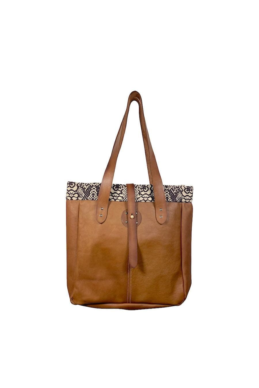 Afar Henkeltasche Leder - Crumena - Äthiopien, Handgefertigt · Außen: 80% Leder / 20% Baumwolle · Unikat