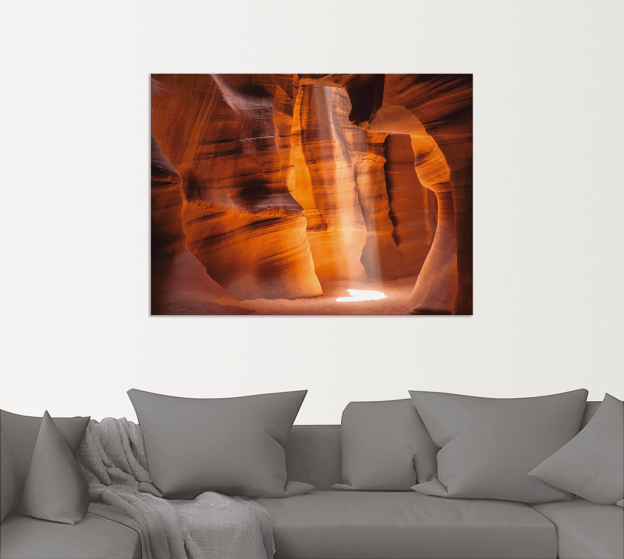 Canyon II, in als Artland oder Amerika Lichtsäule Wandbild versch. St), Wandaufkleber Leinwandbild, Poster Antelope Alubild, Größen (1