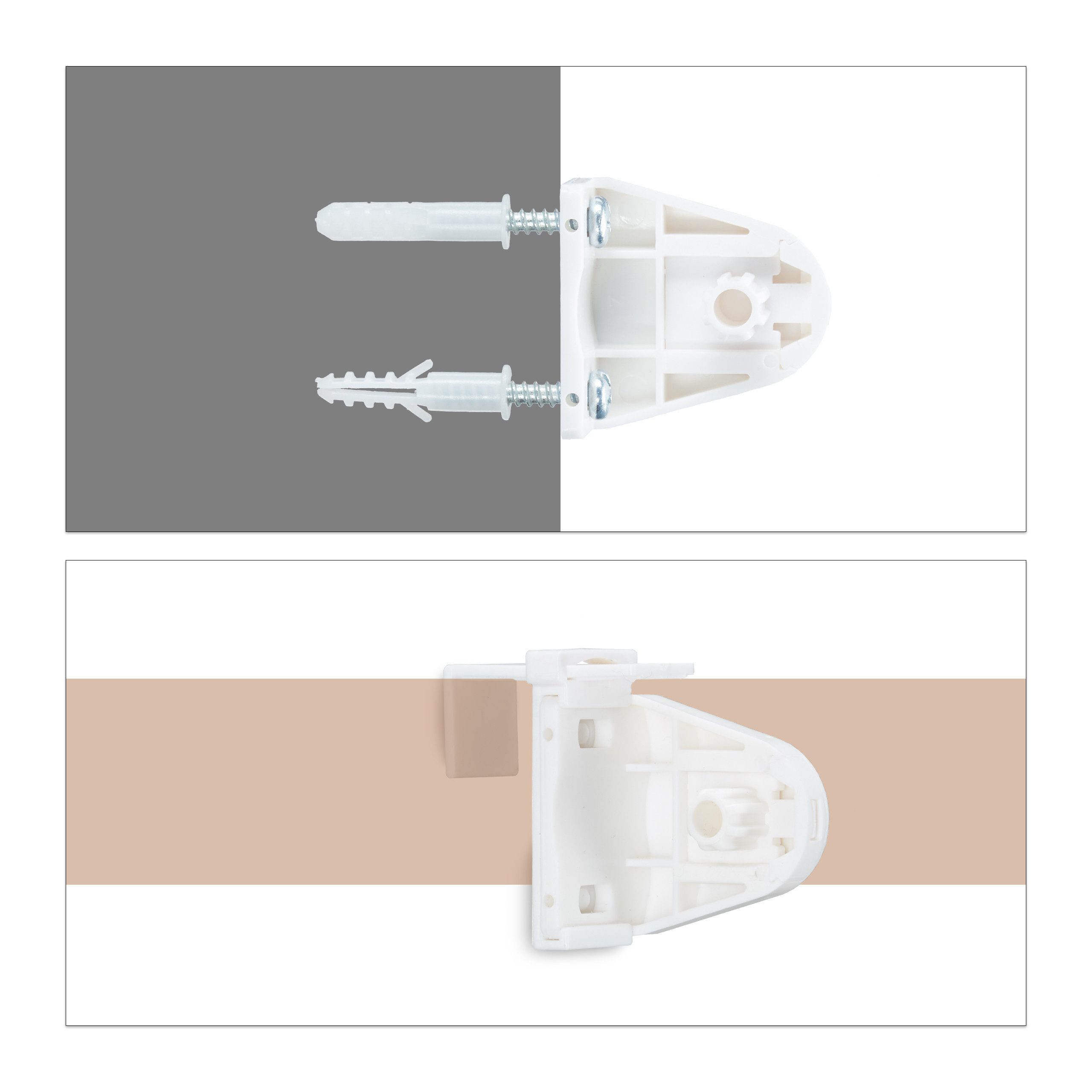 Verdunklungsrollo 4x Thermo Verdunklungsrollo 110x160 weiß, relaxdays