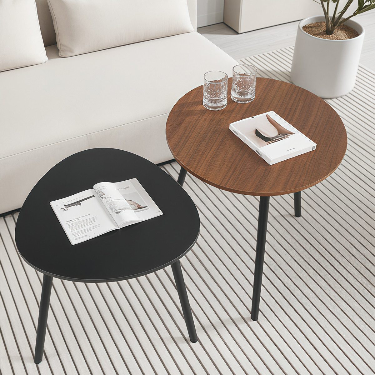 Simloveve Beistelltisch Sofatisch Couchtisch 2er Set günstig online kaufen