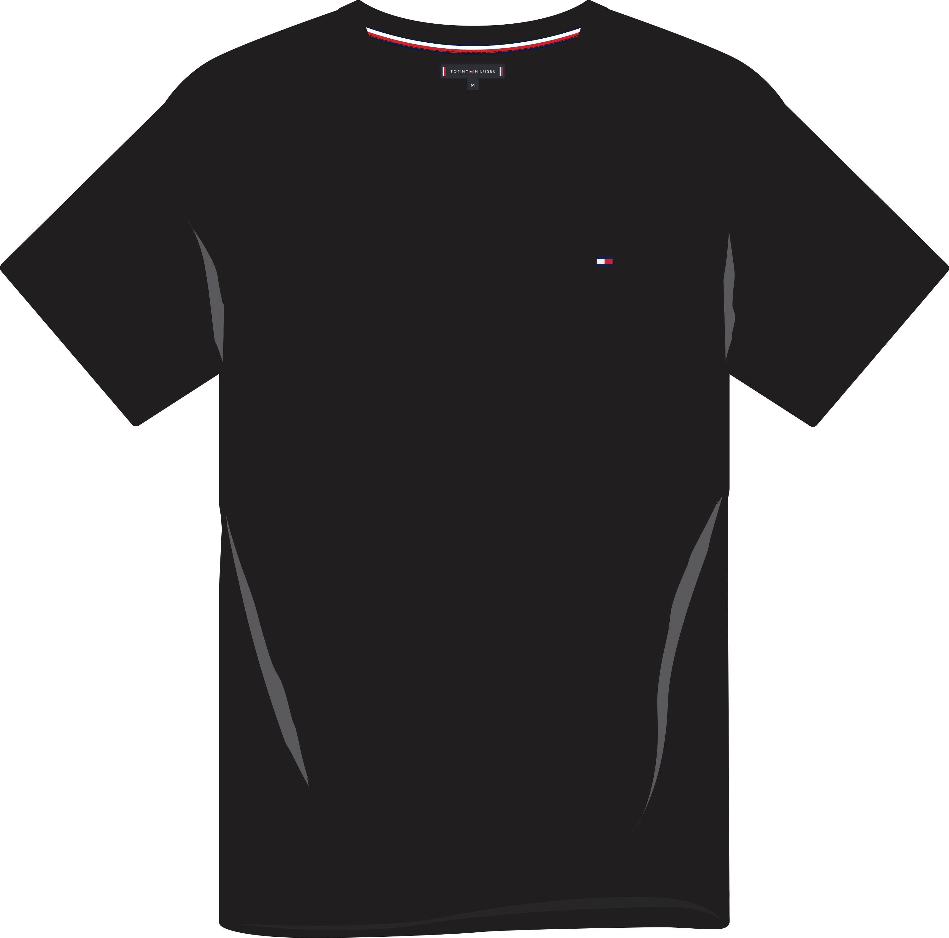 Tommy Hilfiger Big & Black SLIM FIT BT-STRETCH T-Shirt TEE-B Tall