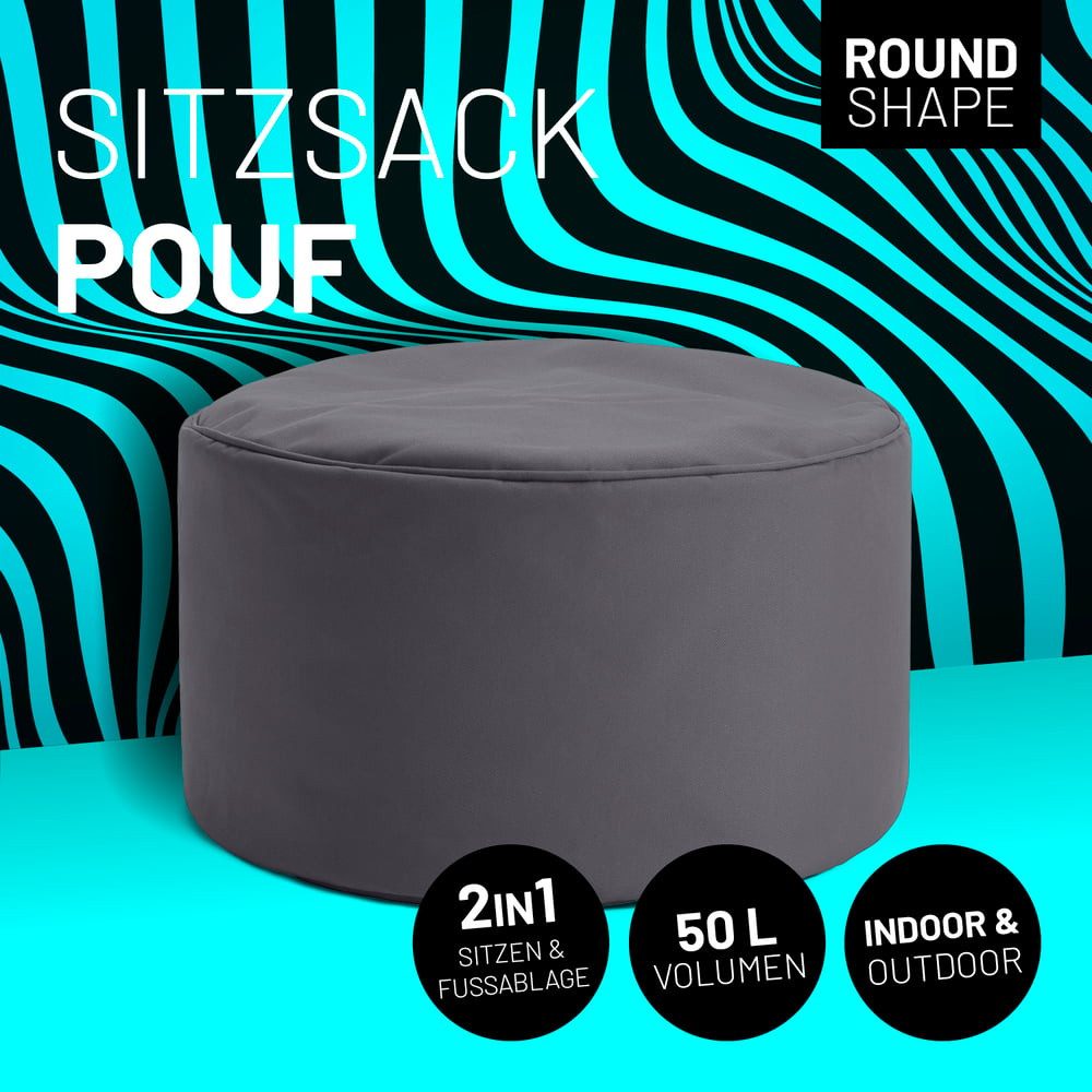 Lumaland Sitzsack Pouf 50L kompakt Hocker, günstig online kaufen