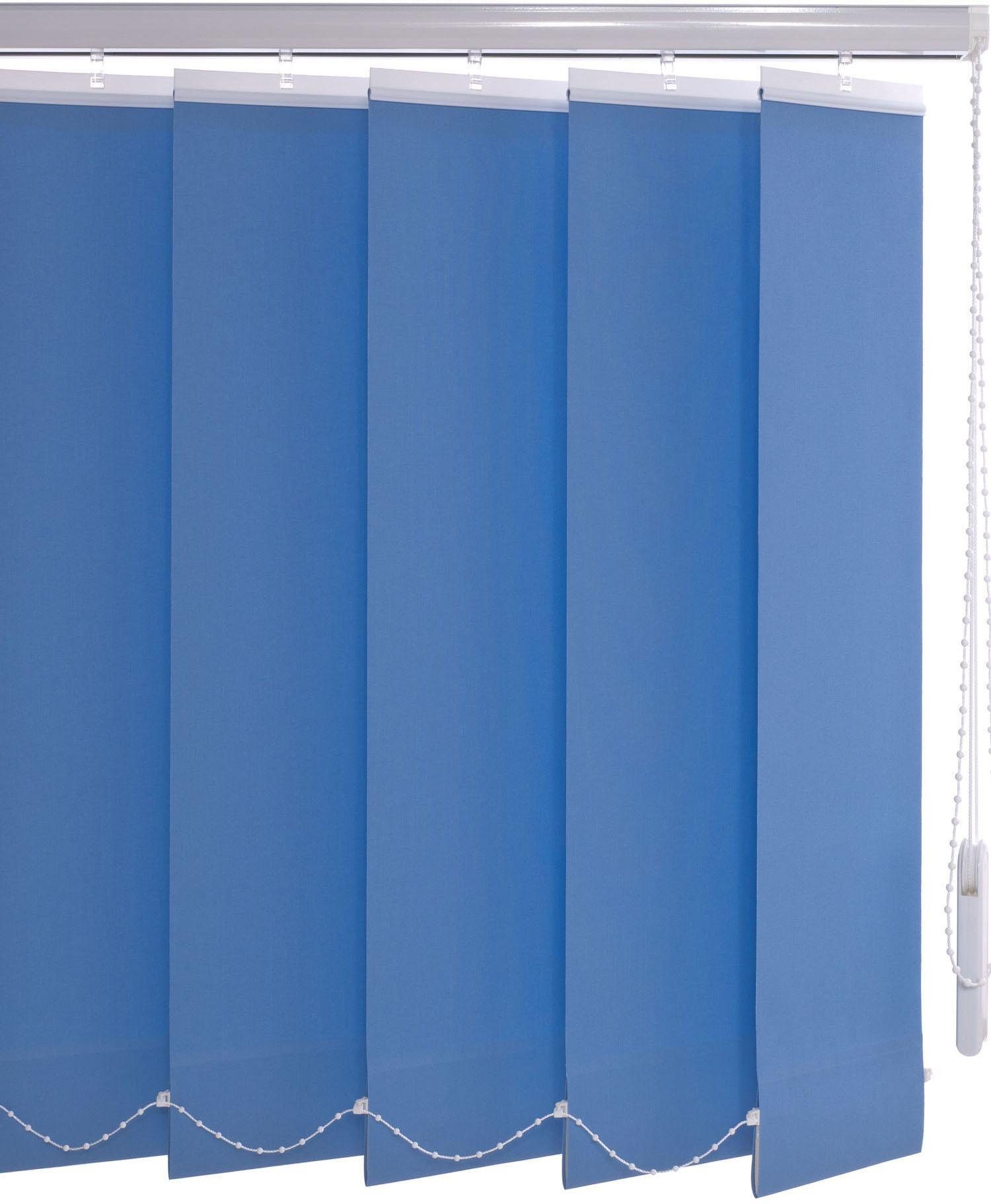 Lamellenvorhang Vertikalanlage 127 mm, Liedeco, mit Bohren blau