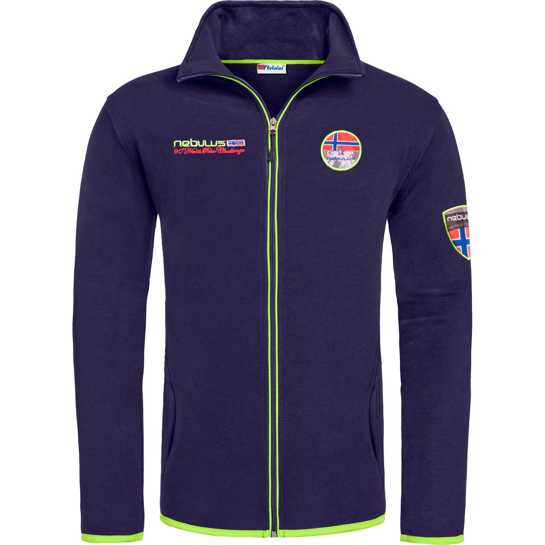 Nebulus Sweatjacke NORY, P6542 - Herren, navy-lime, XXL