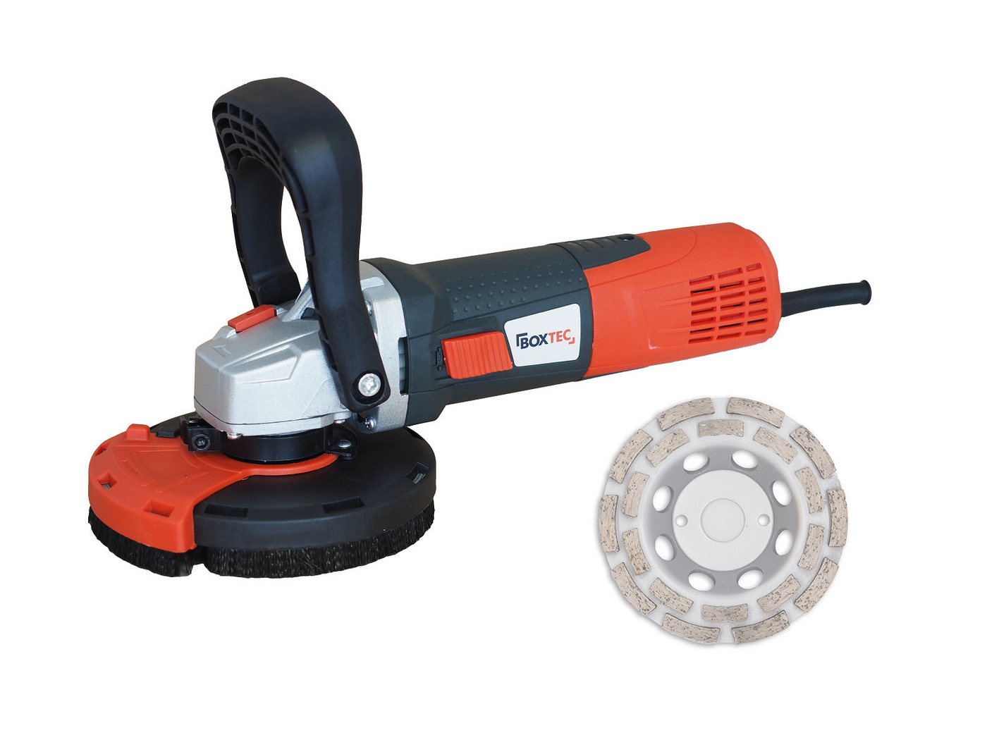 Thumbnail - BOXTEC Winkelschleifer BOXTEC Betonschleifer 125 mm Sanierungsfräse 1.400W, Set mit Koffer
