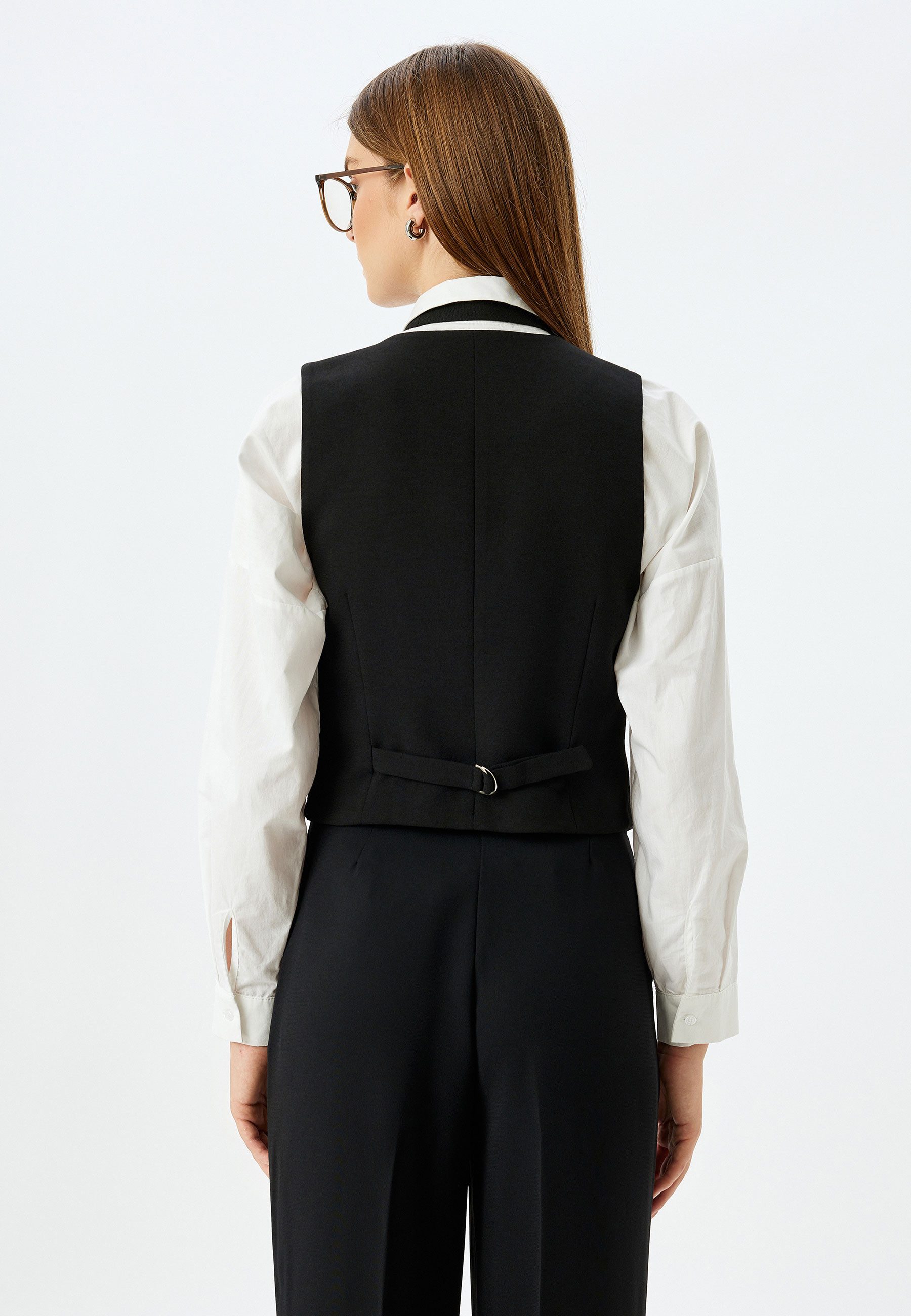 Koton Anzugweste V-Kragen Mit Knöpfen Anzugweste