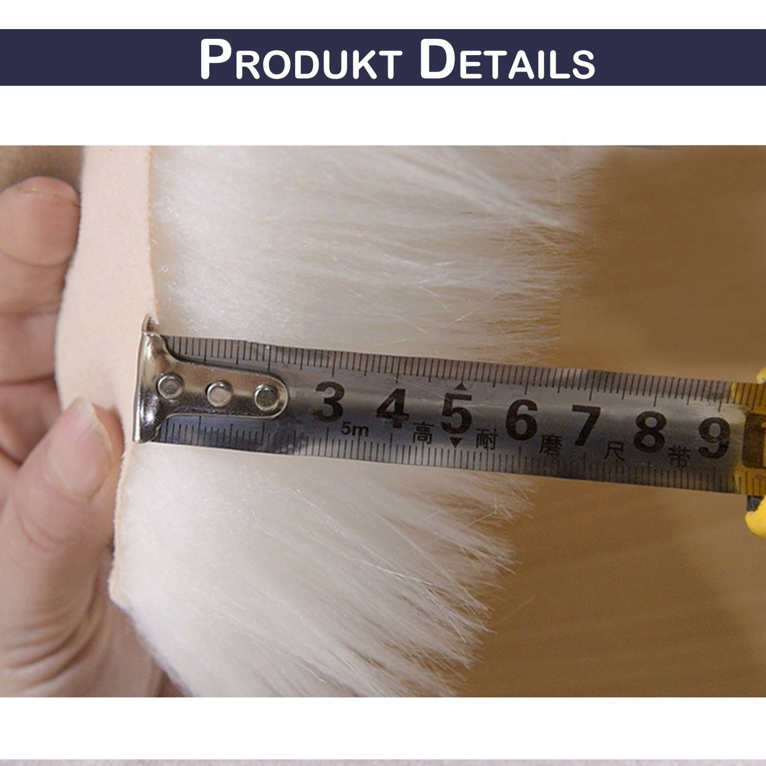 Rosnek Hochflor-Teppich Flauschige Teppiche, Hochflor Shaggy Teppich, Langflor, für Wohnzimmer, Pflegeleicht