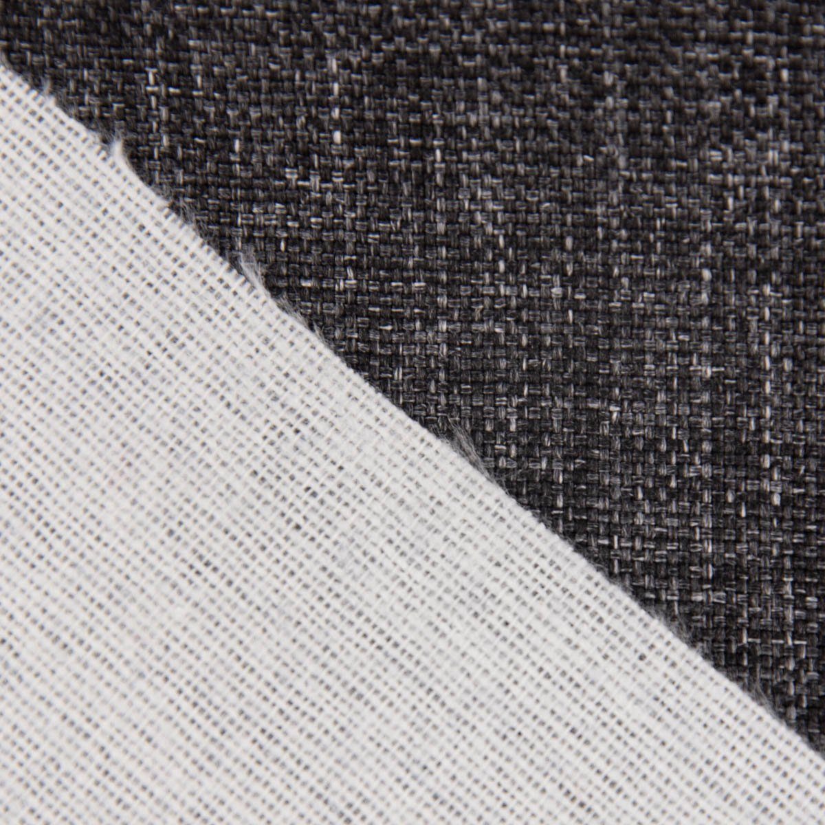 SCHÖNER LEBEN. Stoff Polsterstoff Meterware LUXURY mit Fleckschutz dunkelgrau meliert 140cm, beschichtet