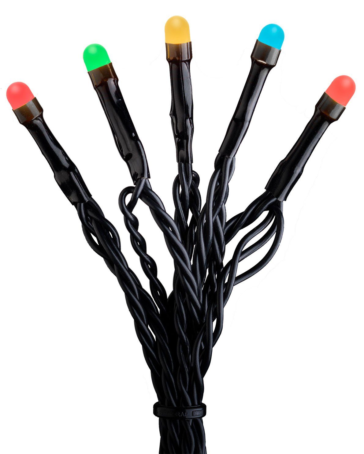 KONSTSMIDE LED-Lichterkette, 200-flammig, Micro LED Lichterkette, gefrostet, 200 bunte Dioden