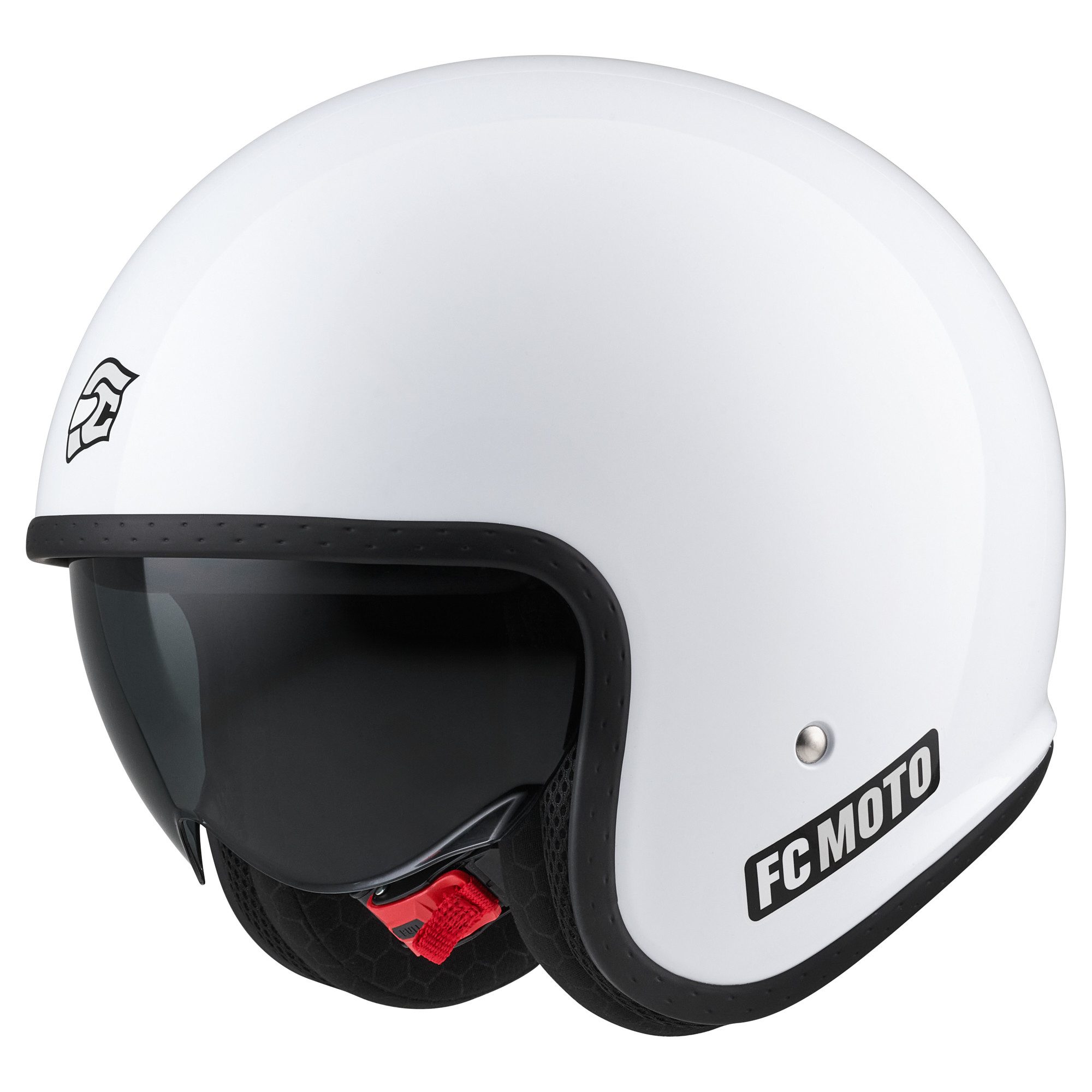 FC-Moto Motorradhelm G-295 Jethelm, herausnehmbares Innenfutter,integriertes Sonnenvisier
