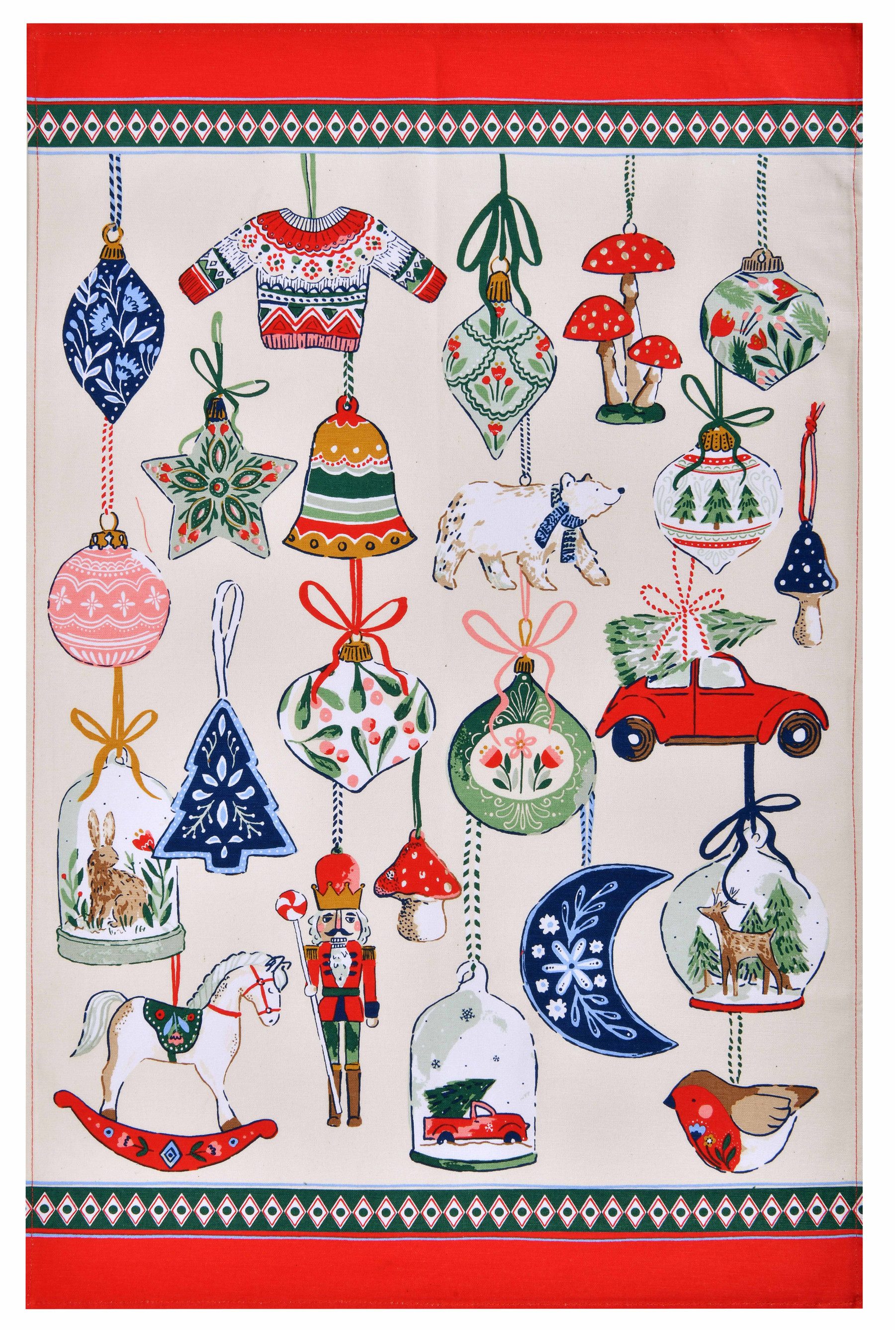 Ulster Weavers Geschirrtuch Christmas Ornaments, (1-tlg., 1-teilig), 100% Baumwolle 48x74cm Küchentuch