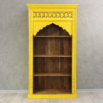 Oriental Galerie Standregal Gelb Braunes Regal Schrank Ravi Indien 190 cm