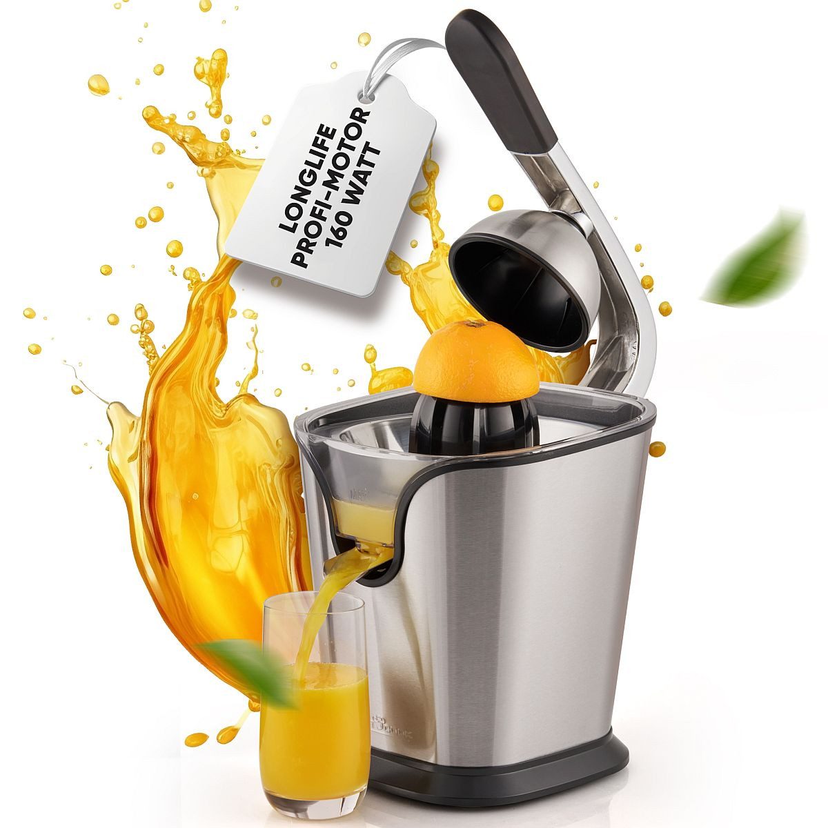 ProfiCook Zitruspresse PC-ZP 1154, mit Hebel-/Pressarm für optimale Saftausbeute