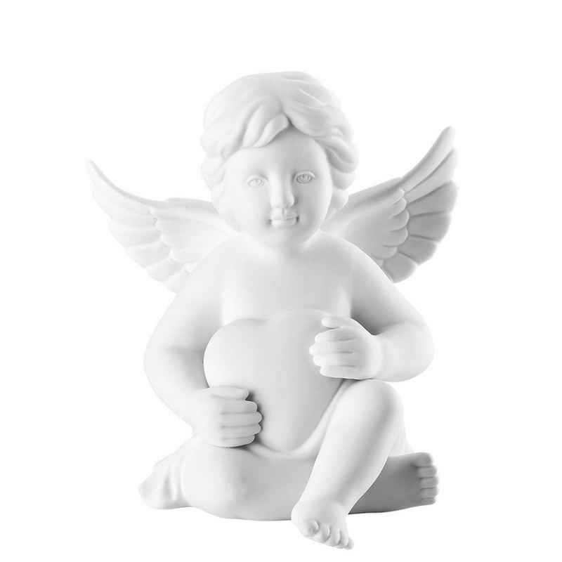 Rosenthal Engelfigur Engel groß Weiß matt Engel mit Herz 14,5 cm (1 St)