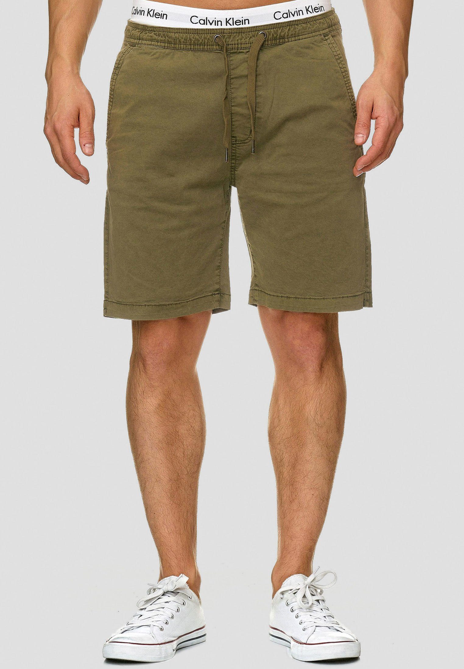 Indicode Chinoshorts Kelowna mit elastischem Bund günstig online kaufen