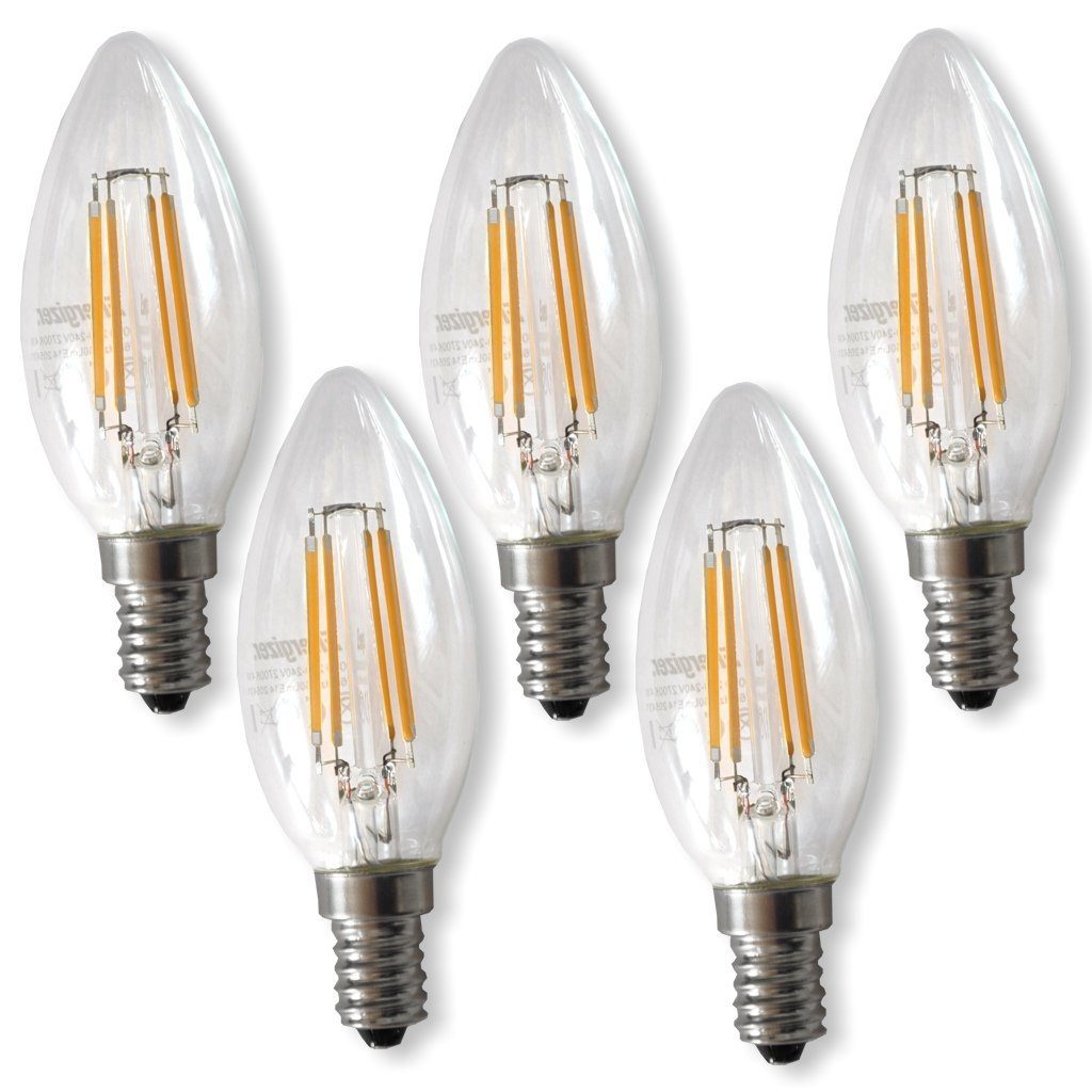 Energizer LED-Leuchtmittel Stück 4W, 5 (Warmweiß), E14, 2700K Kerze Filament