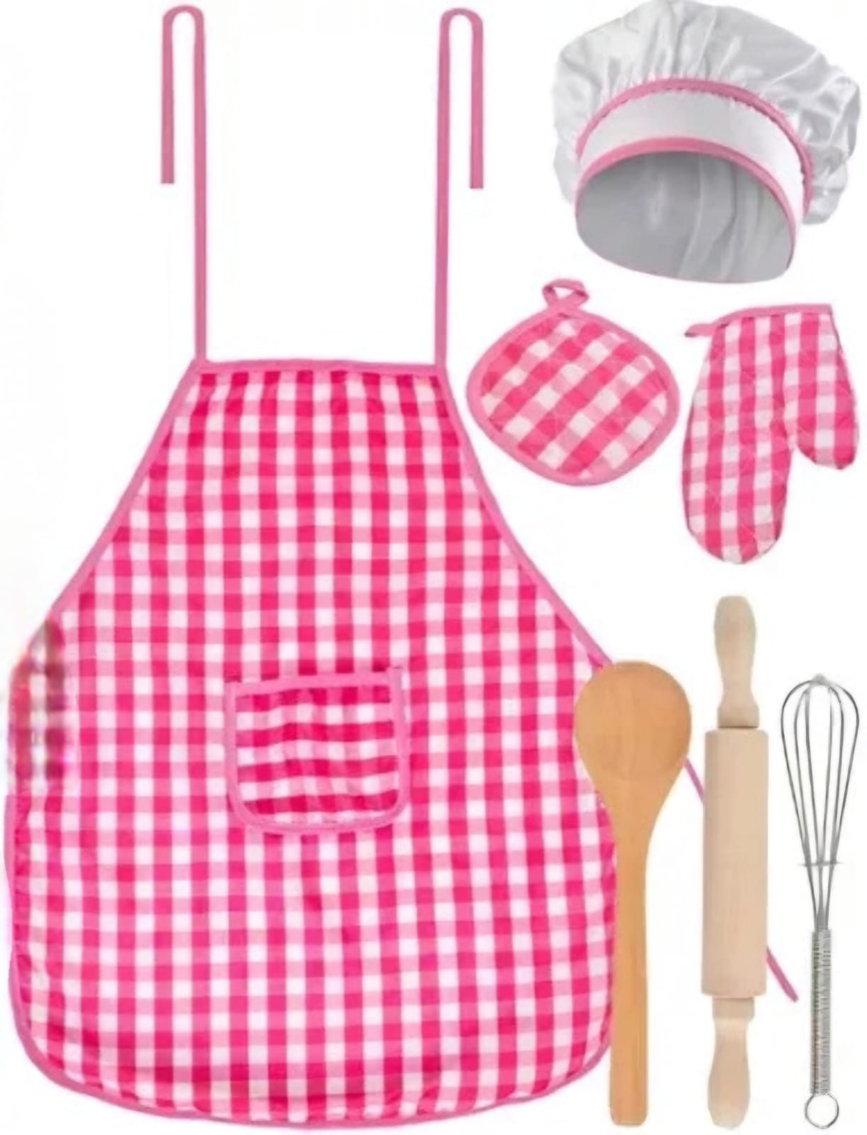 KRUZZEL Kochschürze Kinderkochset mit Kochschürze Löffel Schneebesen Handsc günstig online kaufen