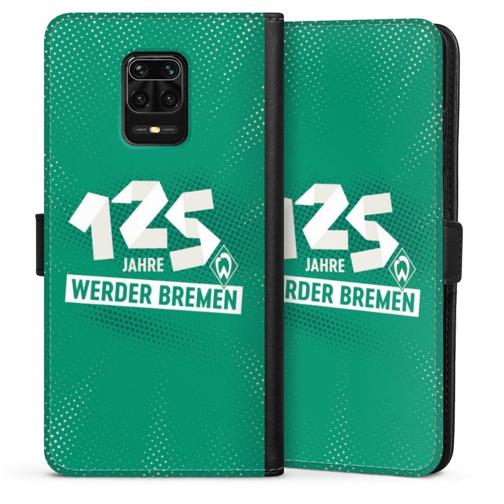DeinDesign Handyhülle 125 Jahre Werder Bremen Offizielles Lizenzprodukt, Xiaomi Redmi Note 9s Hülle Handy Flip Case Wallet Cover