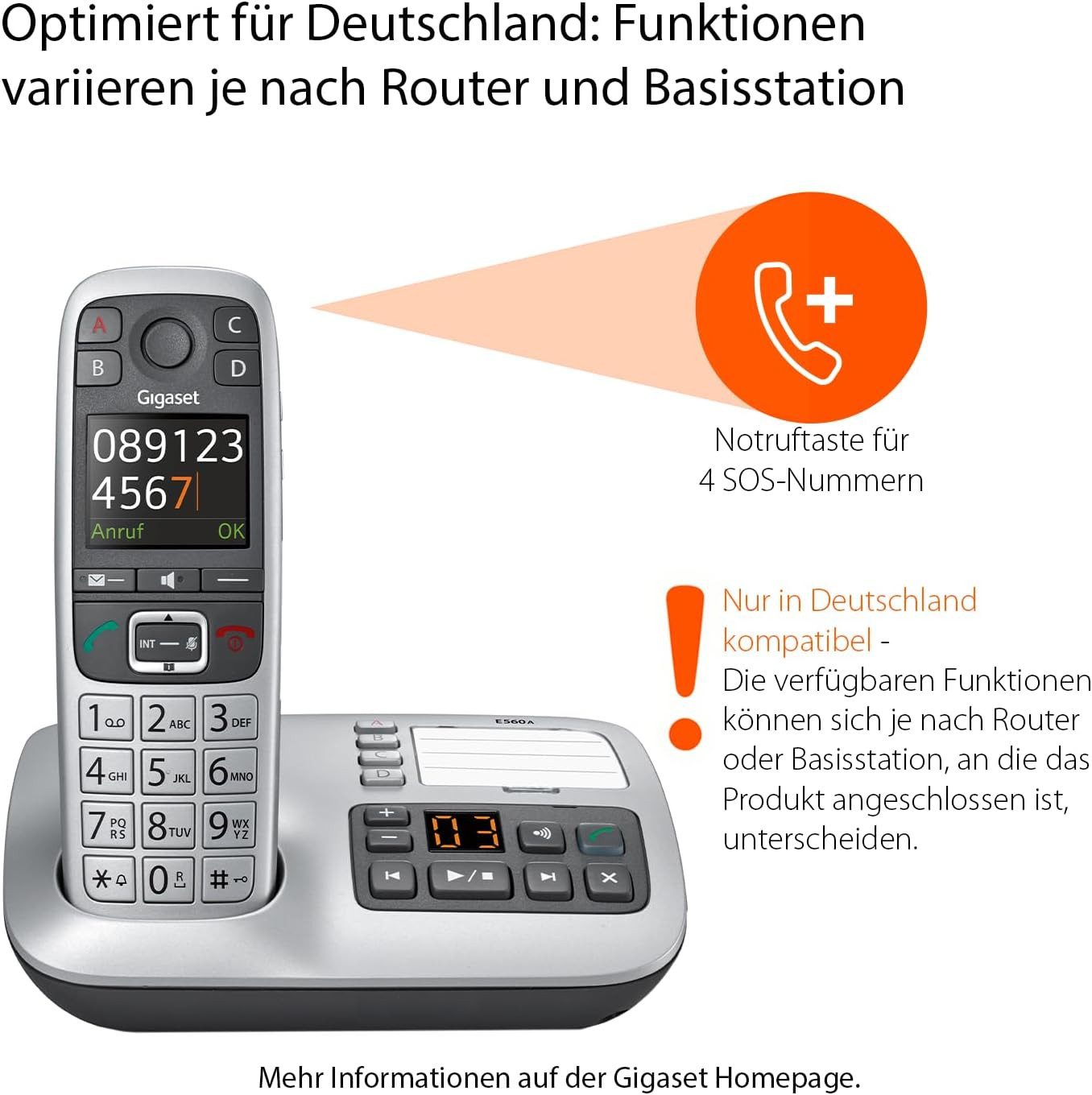 Gigaset E560A DECT-Telefon