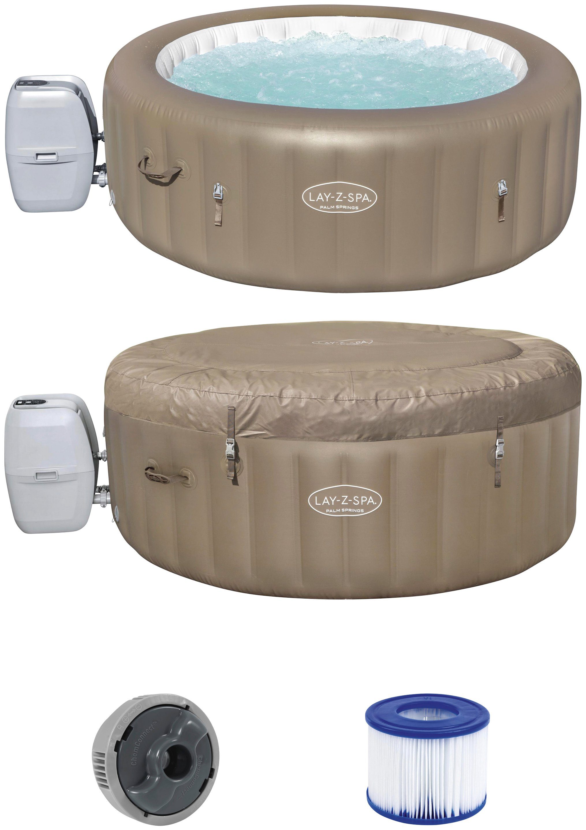 Bestway Whirlpool LAY-Z-SPA® Palm Springs AirJet™, ØxH: 196x71 cm, für bis zu 6 Personen