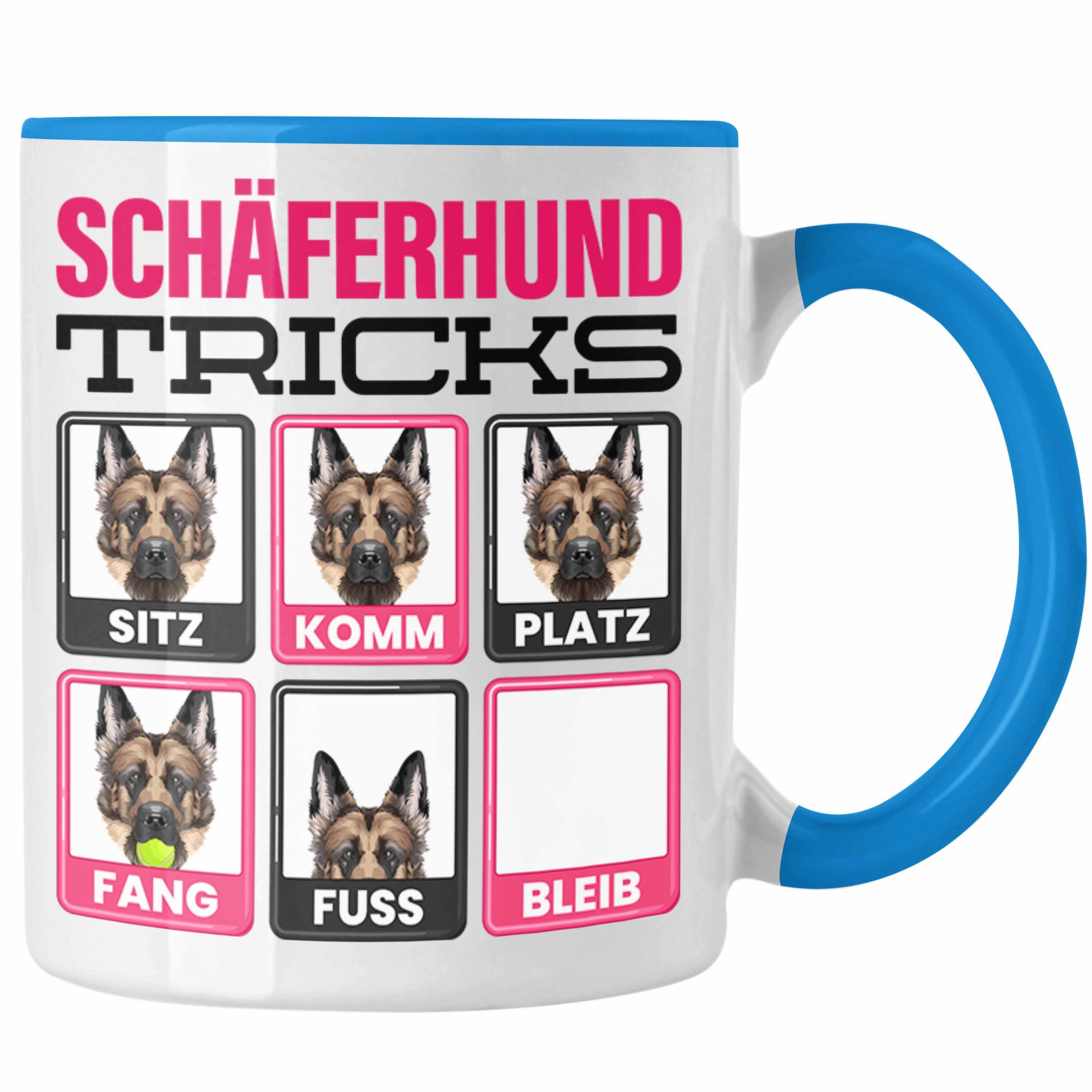 Spruch Tasse Schäf Geschenk Blau Tasse Lustiger Besitzer Schäferhund Geschenkidee Trendation
