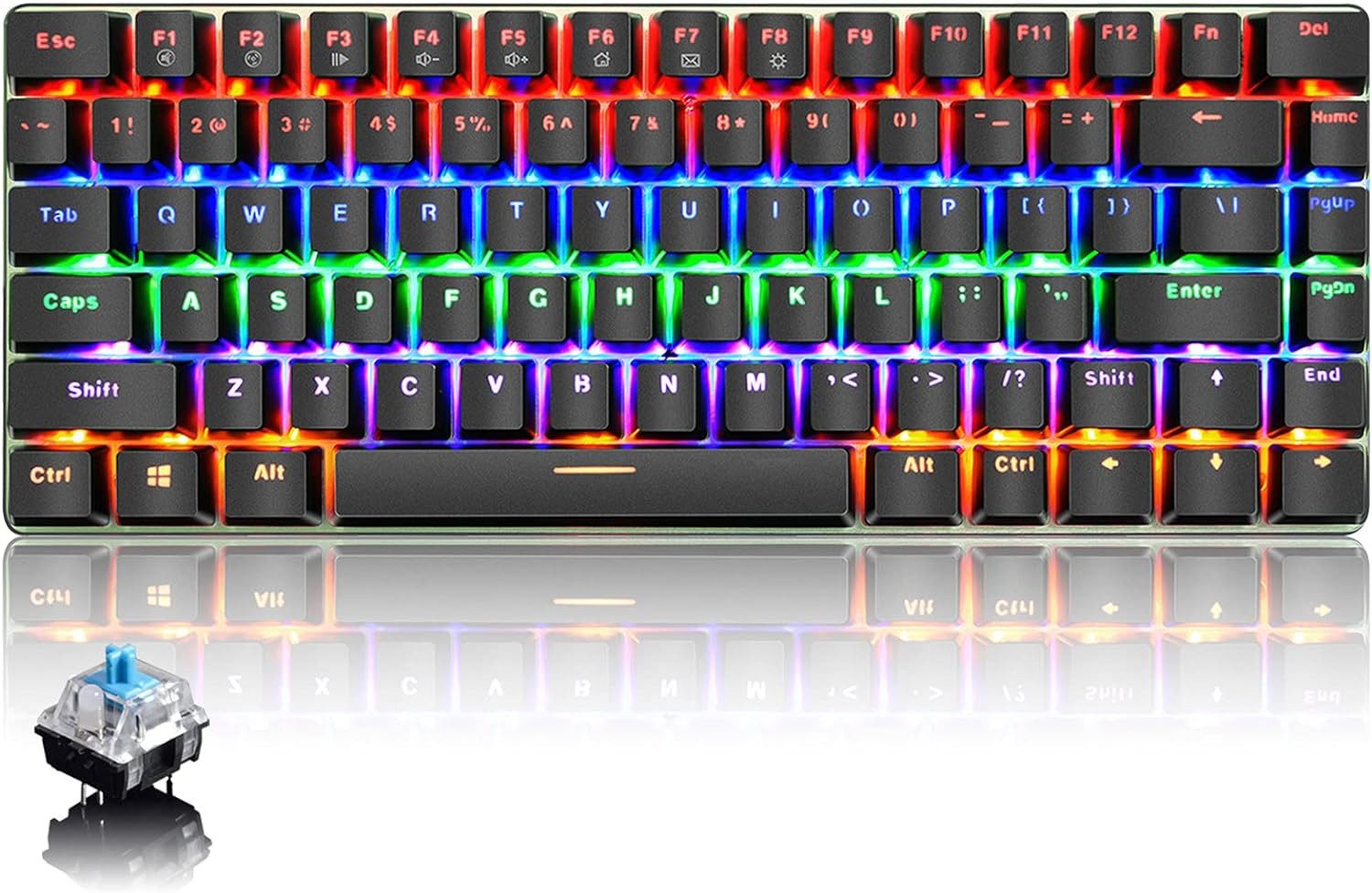 CROSS ZEBRA Regenbogen LED Hintergrundbeleuchtung Gaming-Tastatur (Anti-Ghosting-Technologie,Hochwertige Materialien maximale Präzision)