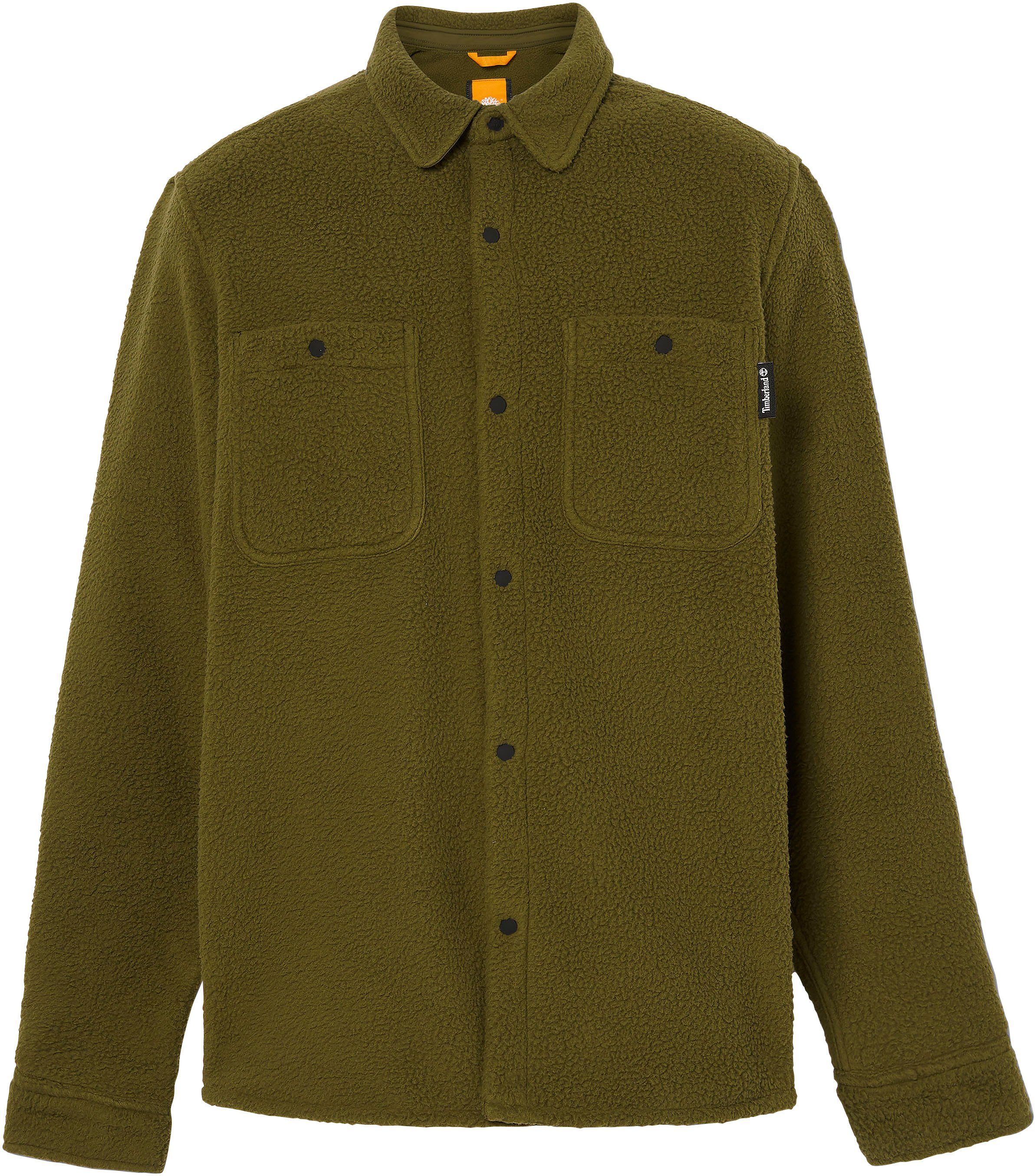 Timberland Sherpa Utility Overshirt Fleecejacke Olive Dark