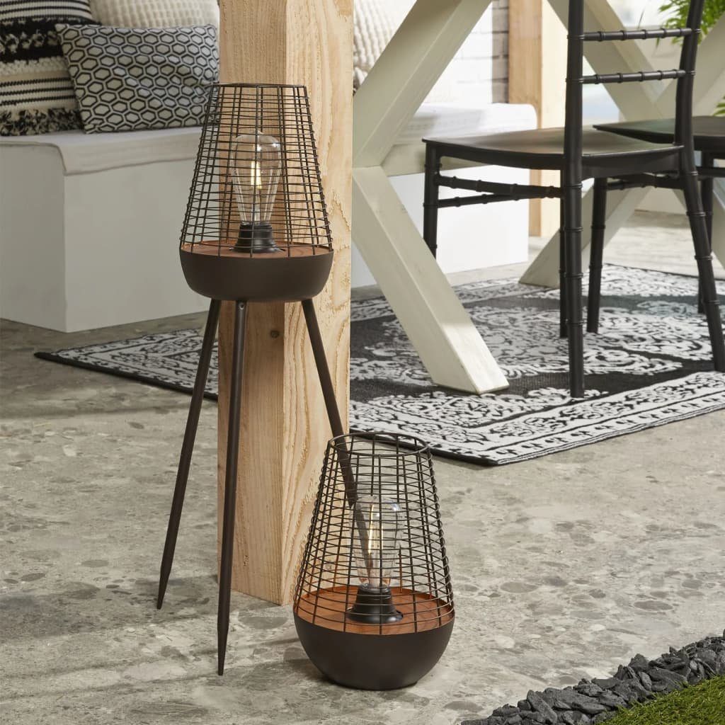und Außen-Wandleuchte Luxform Chelsea Braun Kupfern LED-Garten-Tischleuchte