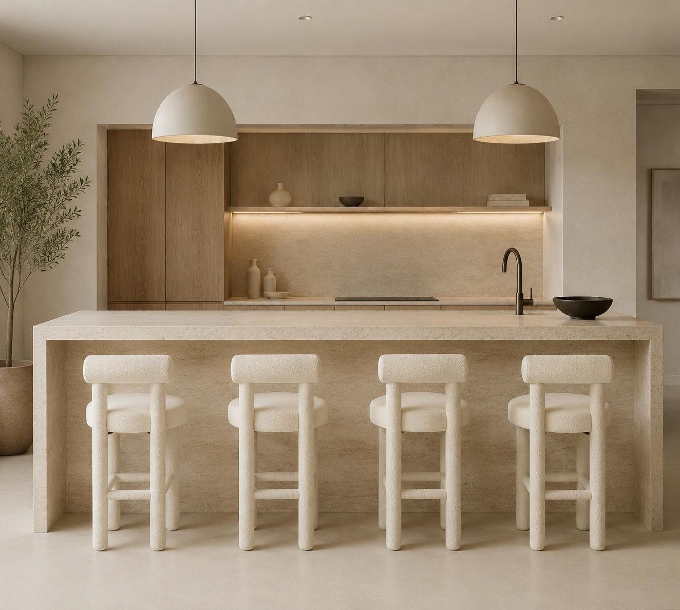 Xlmoebel Barhocker Exklusiver runder Barhocker in Weiß mit modernem Stoffbezug, Made in Europa