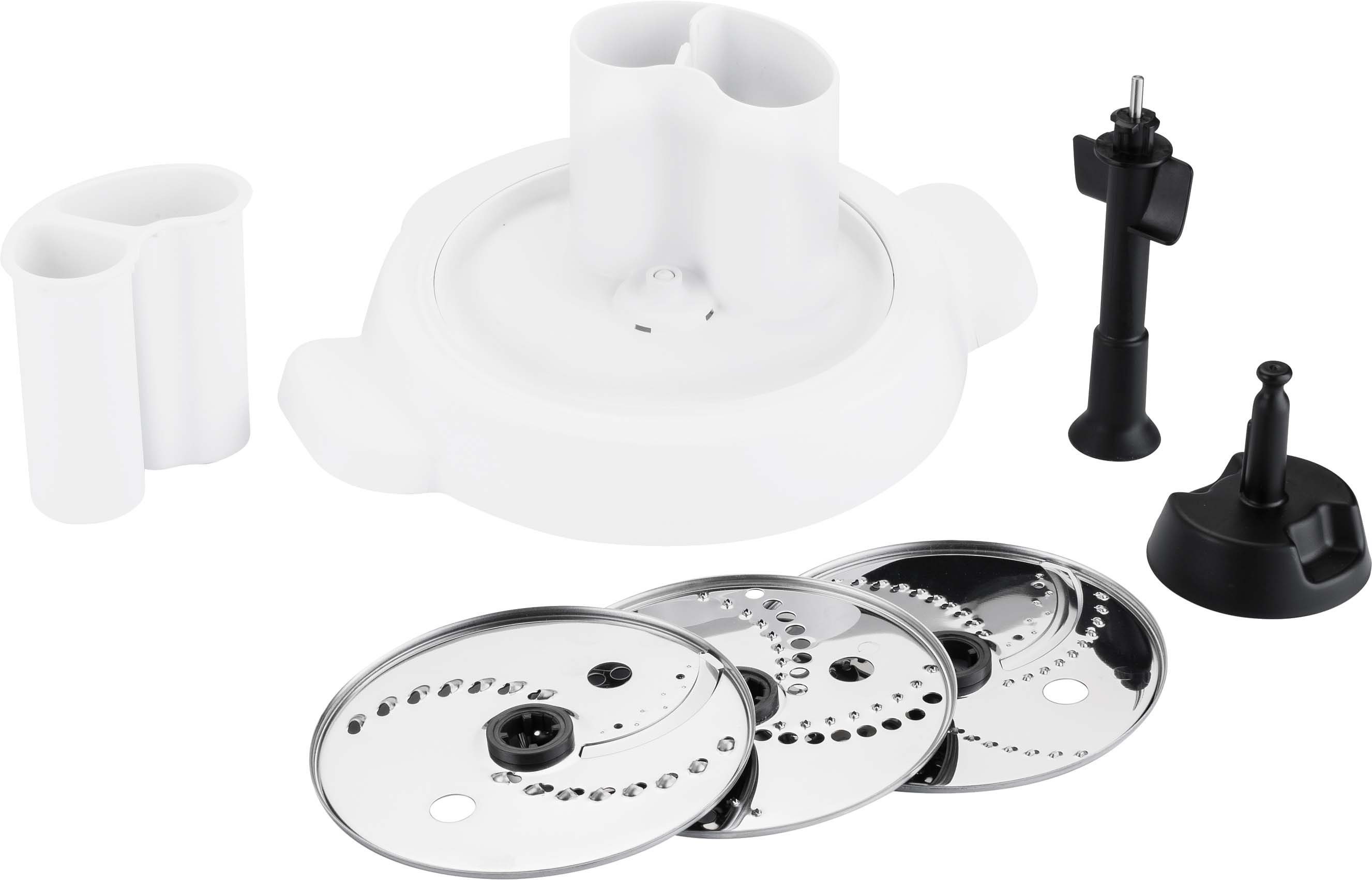 Krups Schnitzelwerk Prep und Cook Shred & Slice, Zubehör für alle Prep&Cook-Maschinen, für Krups Prep&Cook HP5031, 5 Schneidefunktionen, Metallic, XF551D