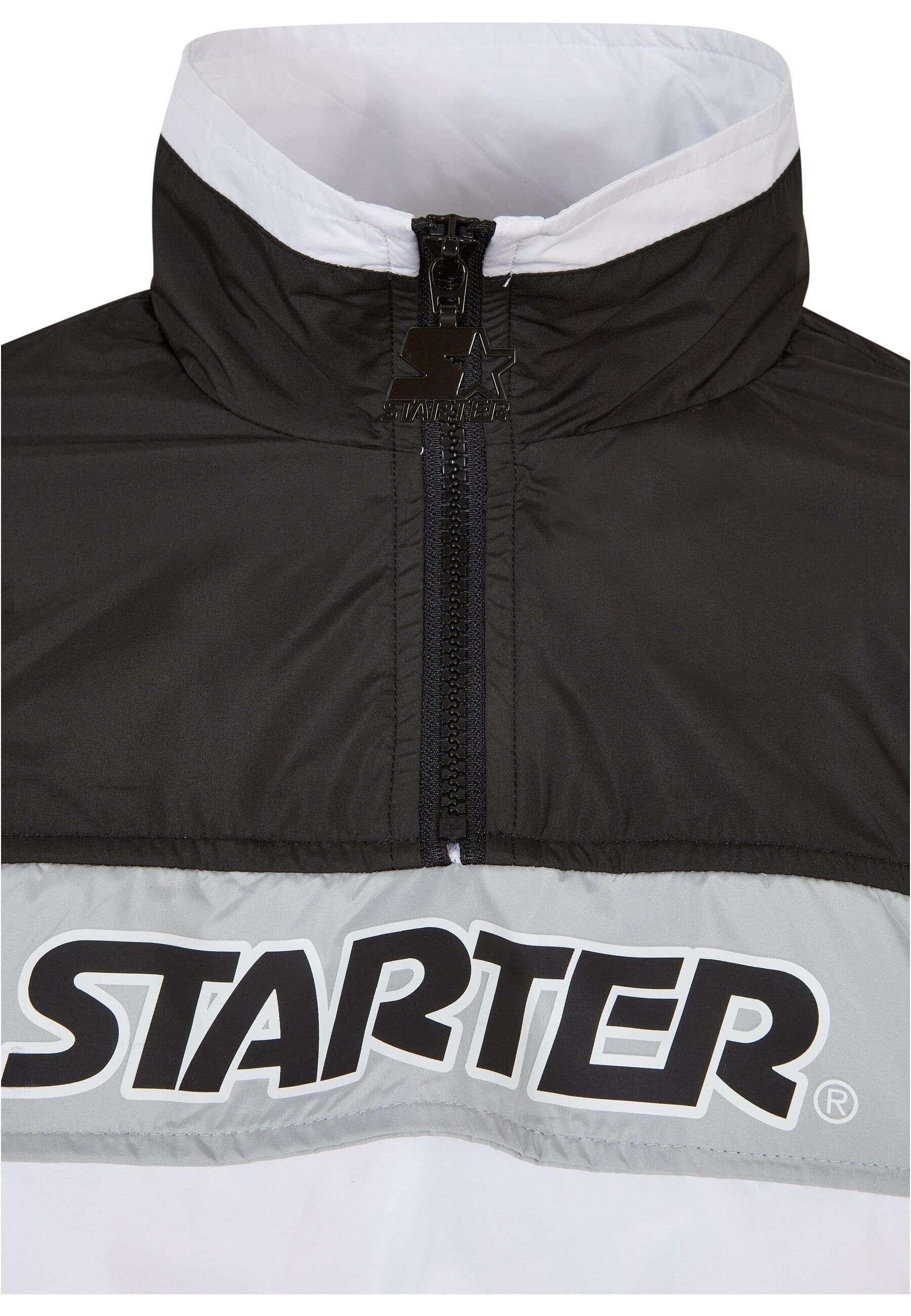 Starter Black Jacket Pull (1-St) Over black/white Colorblock Label Ladies Damen Starter Outdoorjacke