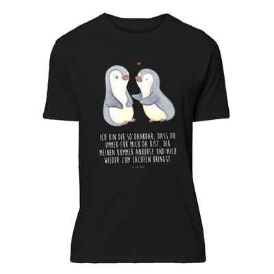 Mr. & Mrs. Panda T-Shirt Pinguine trösten - Schwarz - Geschenk, Ehemann, Hochzeitstag, Liebesb (1-tlg)