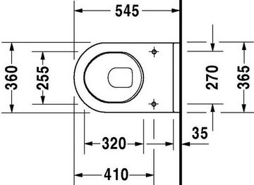 Duravit WC-Komplettset Duravit Wand-WC STARCK 3 ti 360x540mm we