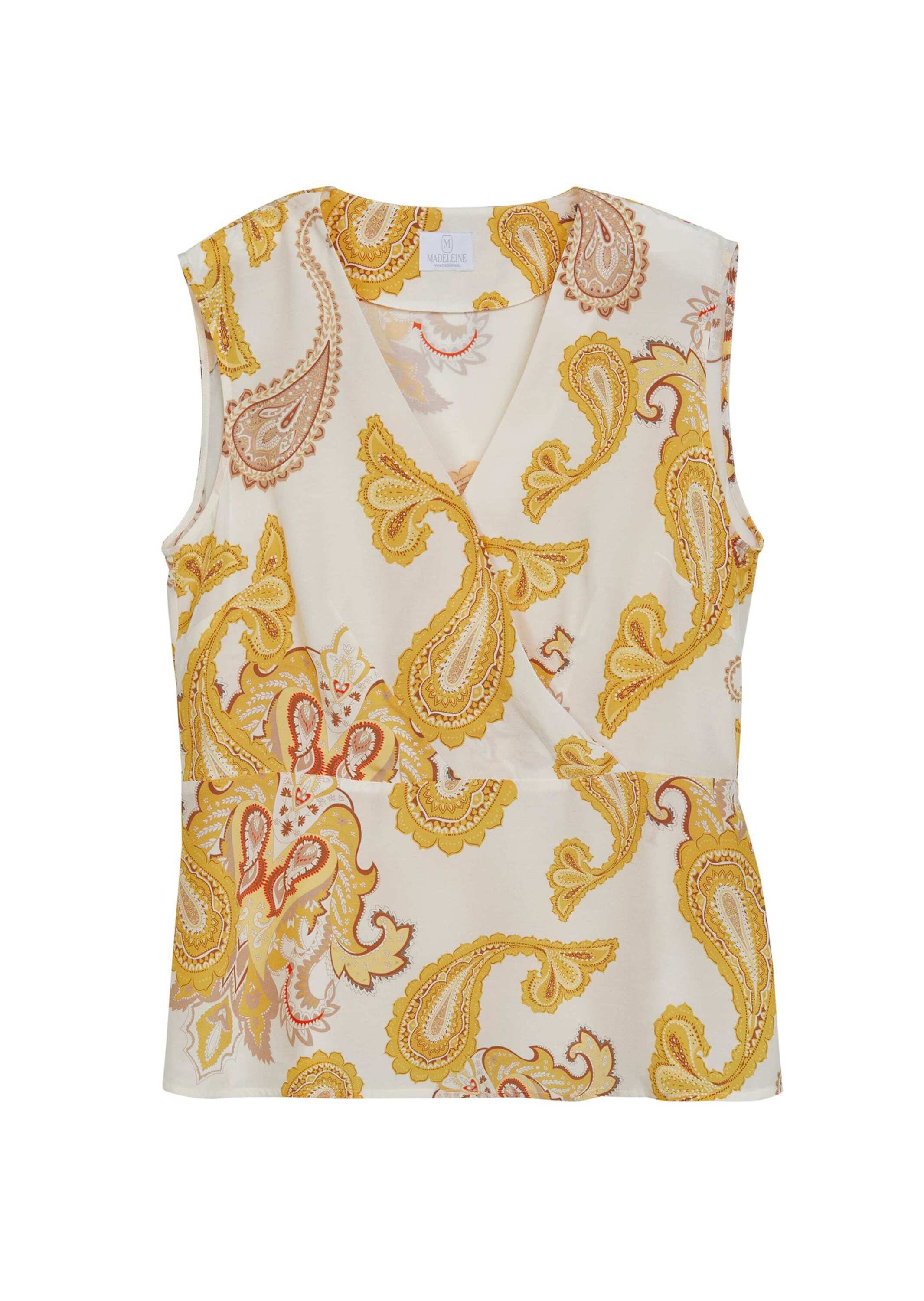 MADELEINE Kurzarmbluse Bluse mit Schößchen