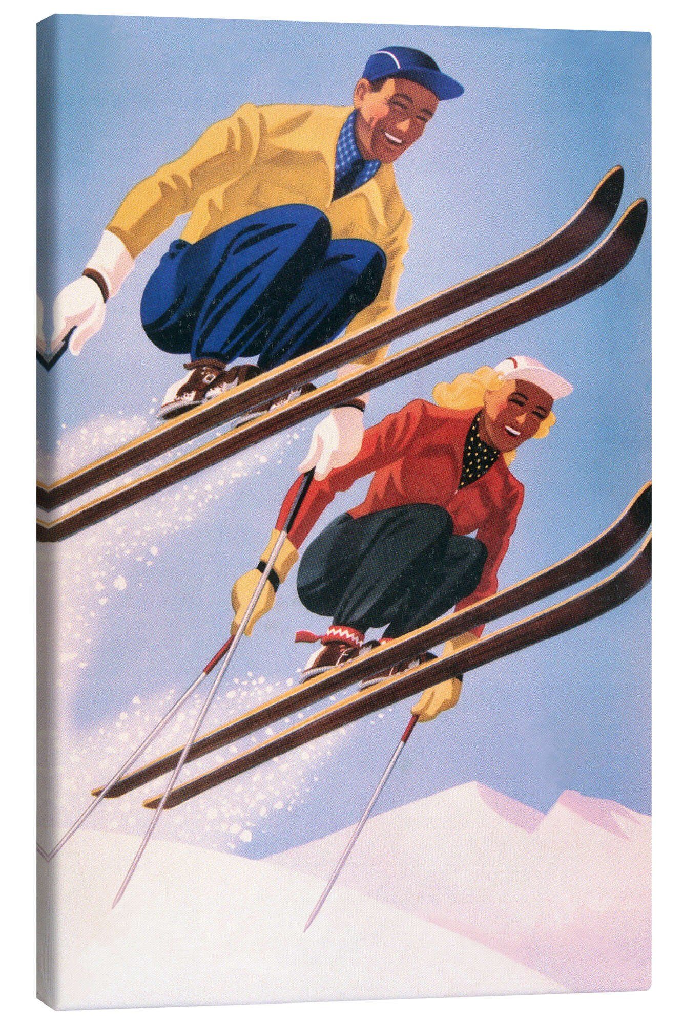 Leinwandbild Vintage Ski Collection