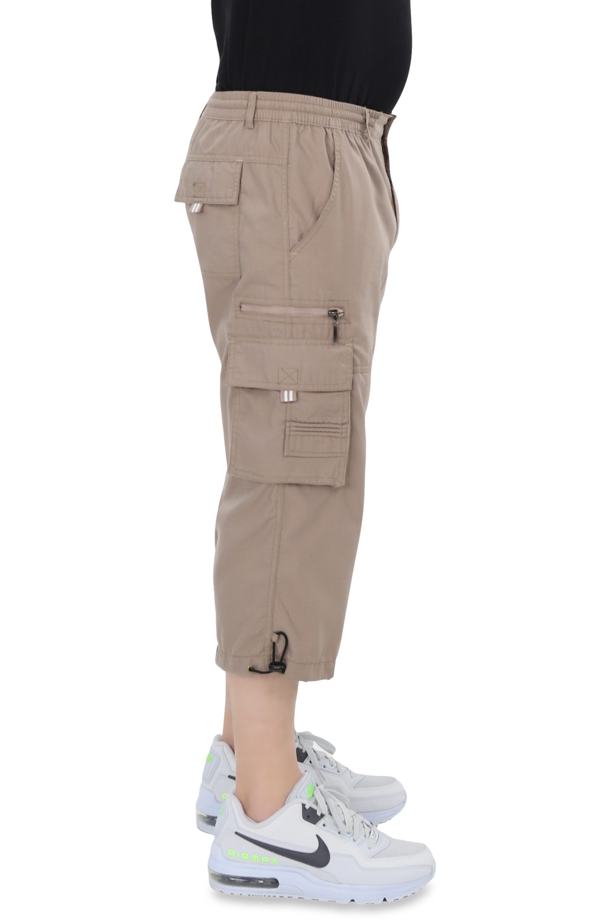 Ben Creek Cargobermudas QLH13 3/4 Bermuda mit Cargo Taschen, kurze Herren Hose, Capri mit Dehnbund