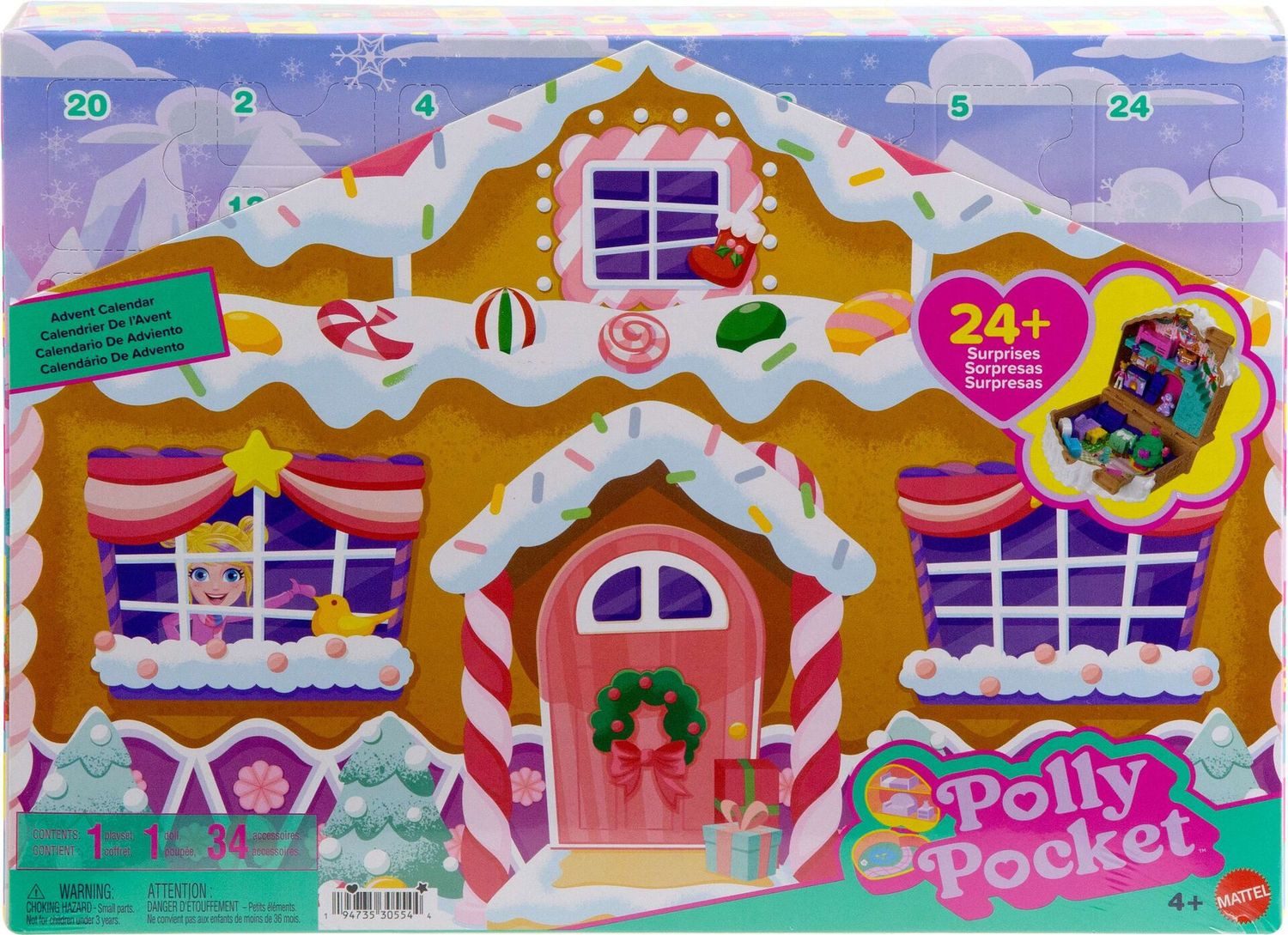 Mattel® Spielzeug-Adventskalender Adventskalender (Polly Pocket, 1-tlg)