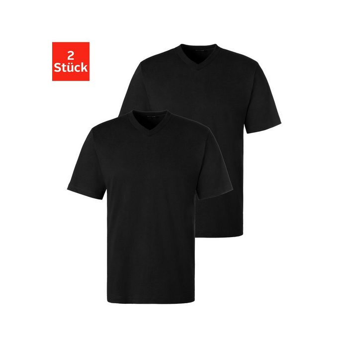 Schiesser V-Shirt (2-tlg) Basic zum Unterziehen