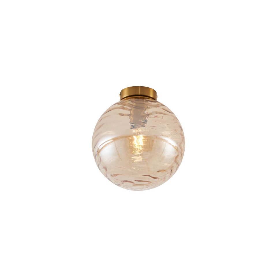 Qazqa Deckenleuchte Pillon, ohne Leuchtmittel, Extra-Warmweiß, QAZQA Deckenleuchte, e27, gold, Glas, Design