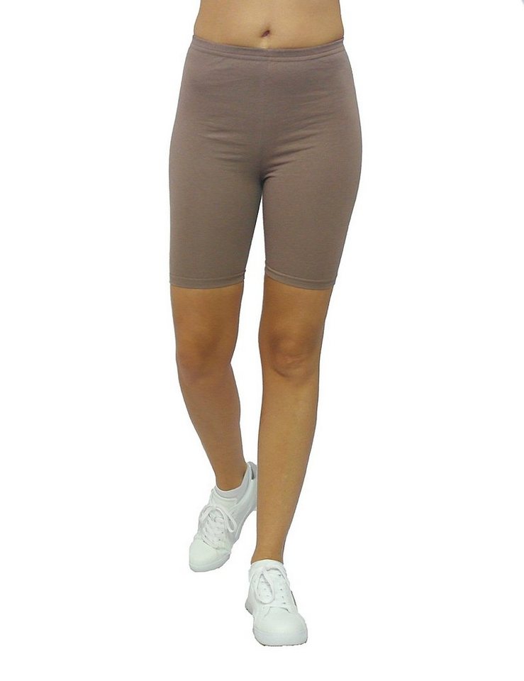 F&K-Mode Shorts Damen Shorts kurze Leggings Hotpants Sport gummi