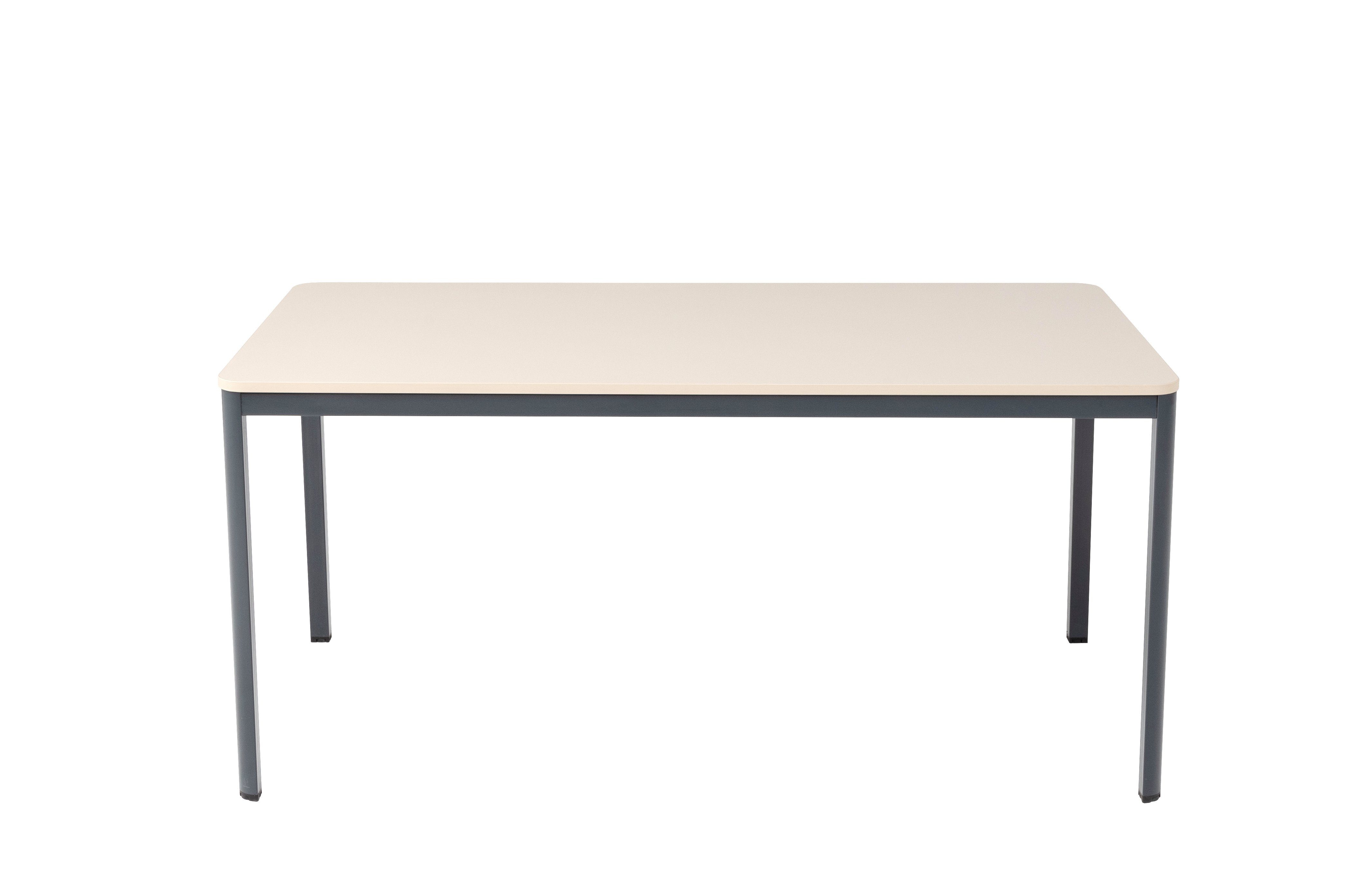 Sandfarbe/anthrazit Nova, Schreibtisch Furni24 Schreibtisch 160x80x75 cm,