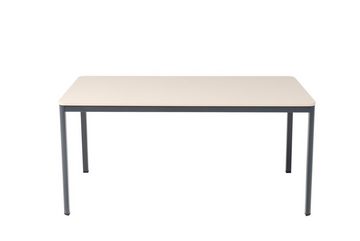 Furni24 Schreibtisch Schreibtisch Nova, 160x80x75 cm, Sandfarbe/anthrazit