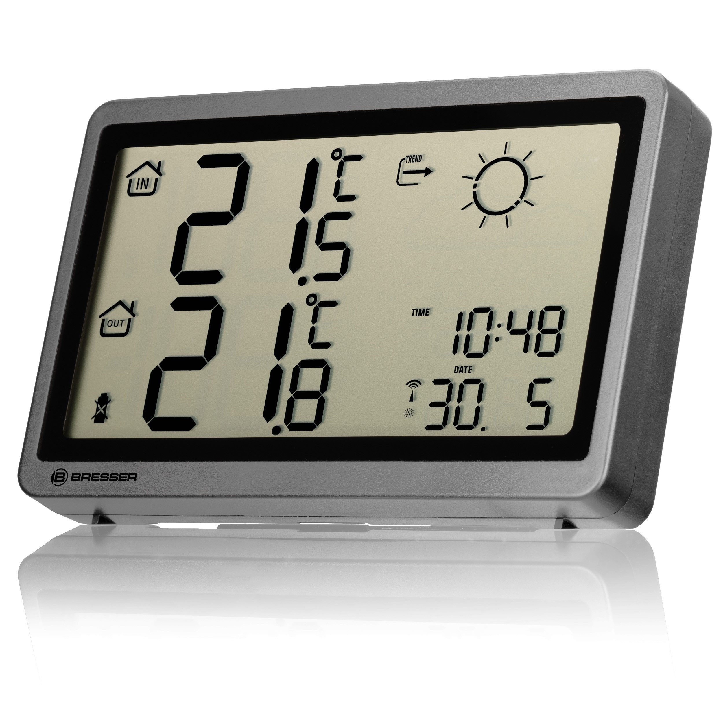 BRESSER BRESSER Funkwetterstation MeteoTemp HZ anthrazit Funkwetterstation – Bild 3 von 4