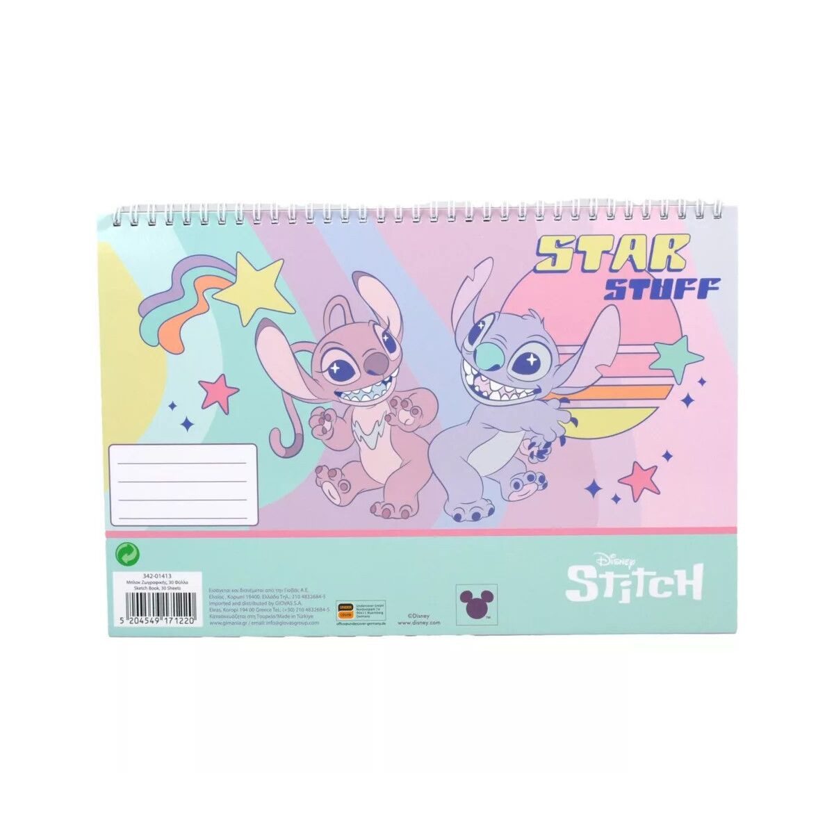 Disney Kreativset Disney Lilo und Stitch Star Stuff A/4 Spiral-Skizzenbuch