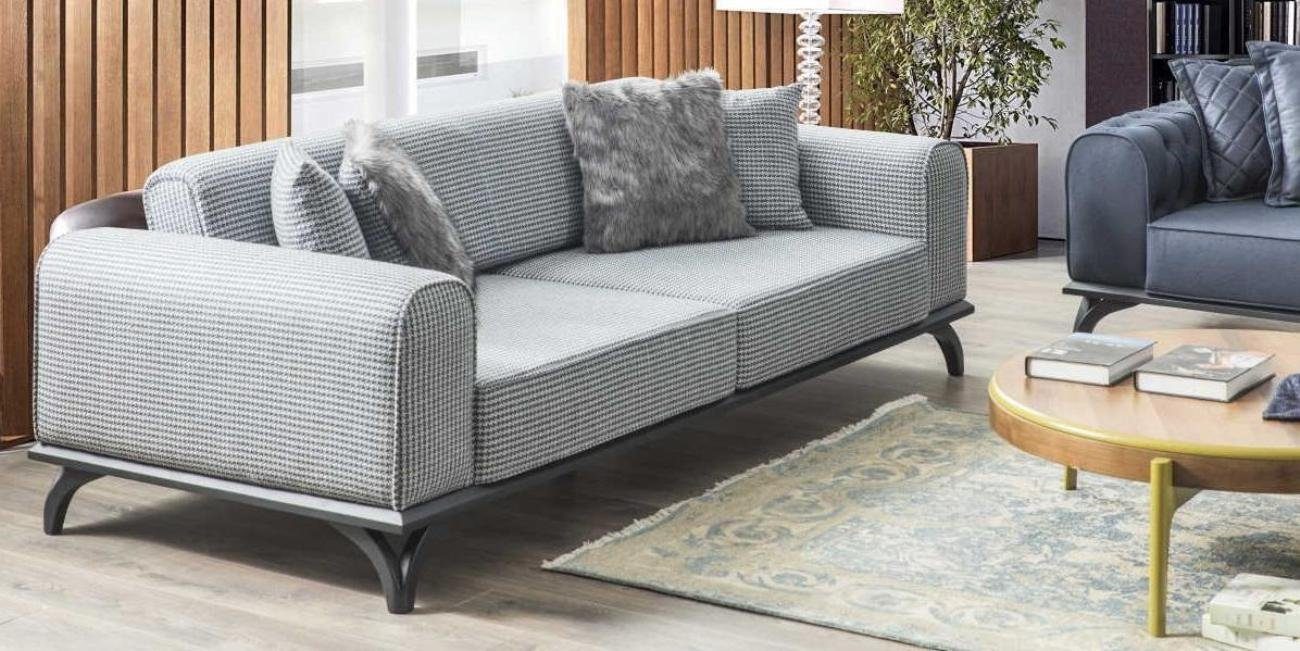 JVmoebel 3-Sitzer Dreisitzer Couch Sofa 227cm Sofa Couchen Polster Möbel Textil Stoff, 1 Teile, Made in Europa