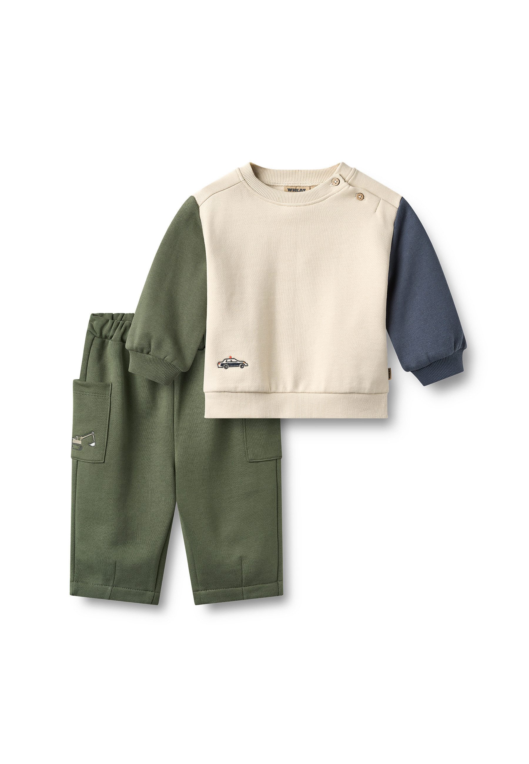 WHEAT Jumpsuit WHEAT Set Sweatshirt & Trousers Elliot Embroidery (1-tlg)