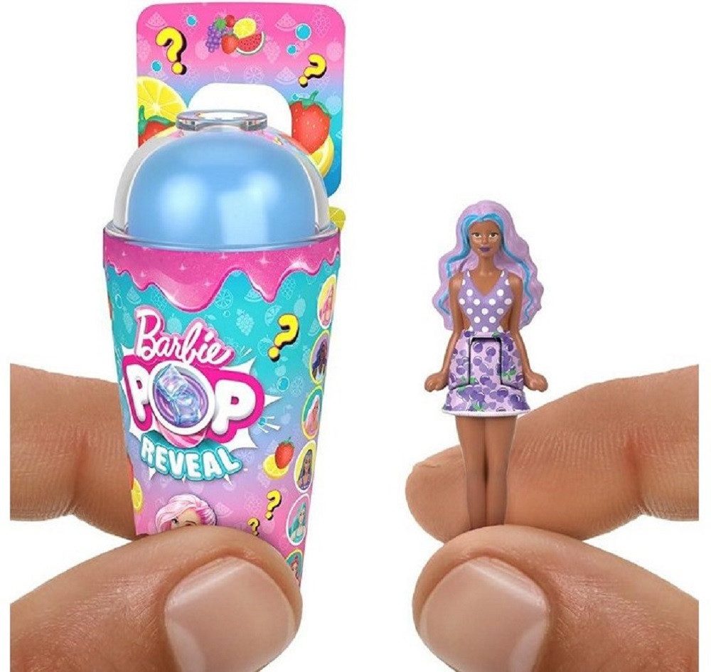 Mattel® Spielfigur Mini BarbieLand Puppe 4 cm mit Trinkbecher 7,5x15 cm Überraschungsset, (Spar-Set, 1-tlg), BarbieLand Überraschungspuppe 4cm Trinkbecher Artik – Bild 3 von 3